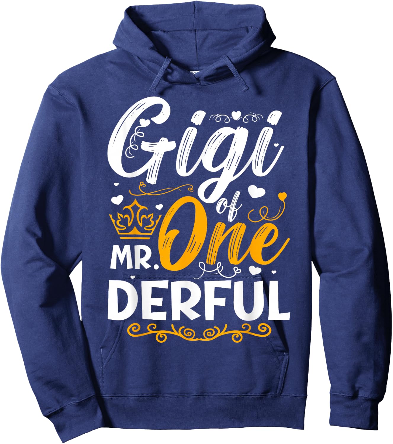 Gigi of Mr One Derful Party Matching Family 1st Birthday Hoodie - Hoodie | Navy