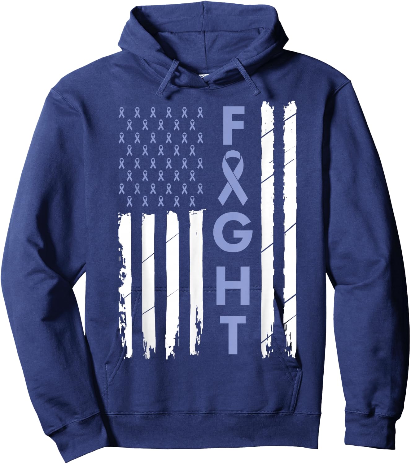 Esophageal Cancer Awareness Gifts Co. Purple Periwinkle Ribbon Cancer Awareness - Women's -Adults Classic Fit Short Sleeve - Black - Small Hoodie - Hoodie | Navy
