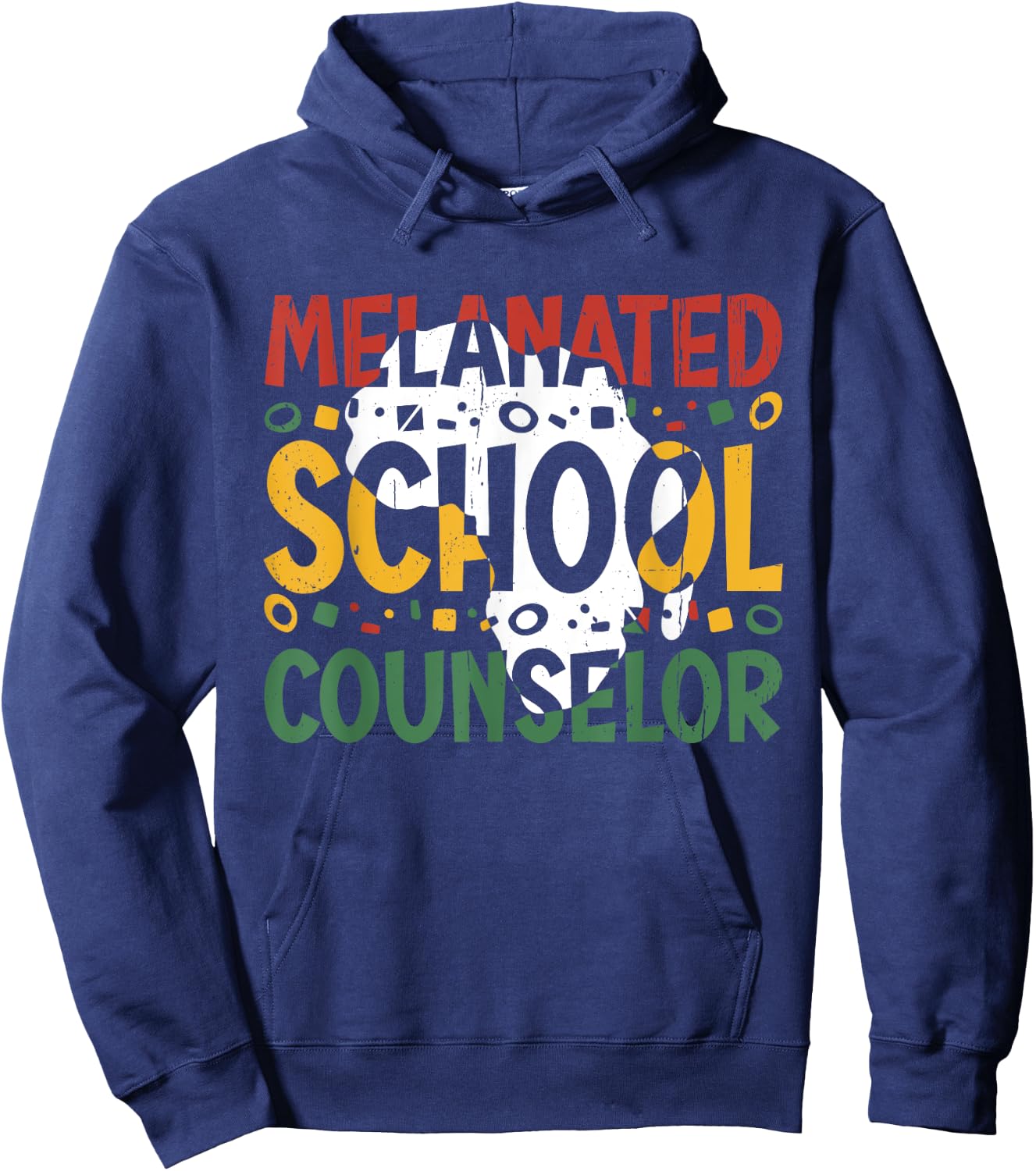 Melanated School Counselor Black History Month Melanin Hoodie - Hoodie | Navy