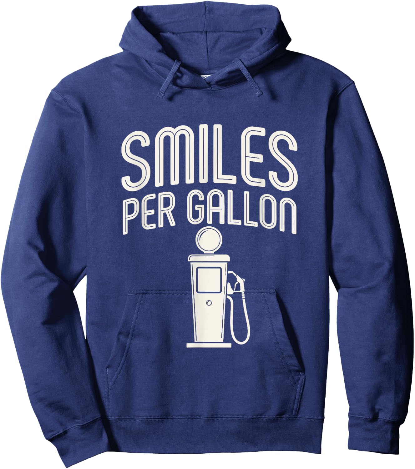 Smiles Per Gallon Fuel Industry Joke Hoodie - Hoodie | Navy