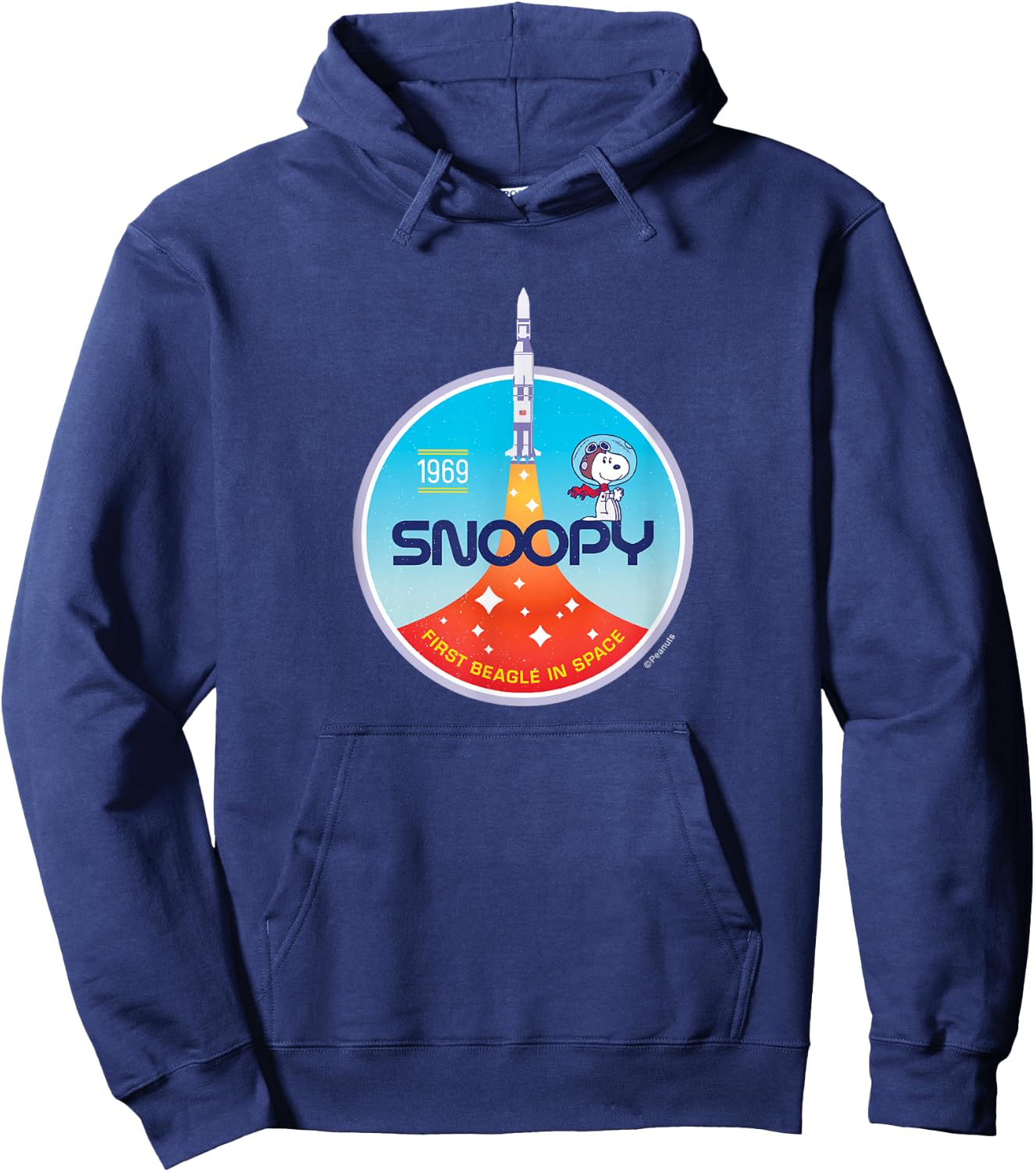 Peanuts - Snoopy Rocket Launch First Beagle In Space 1969 Hoodie - Hoodie | Navy