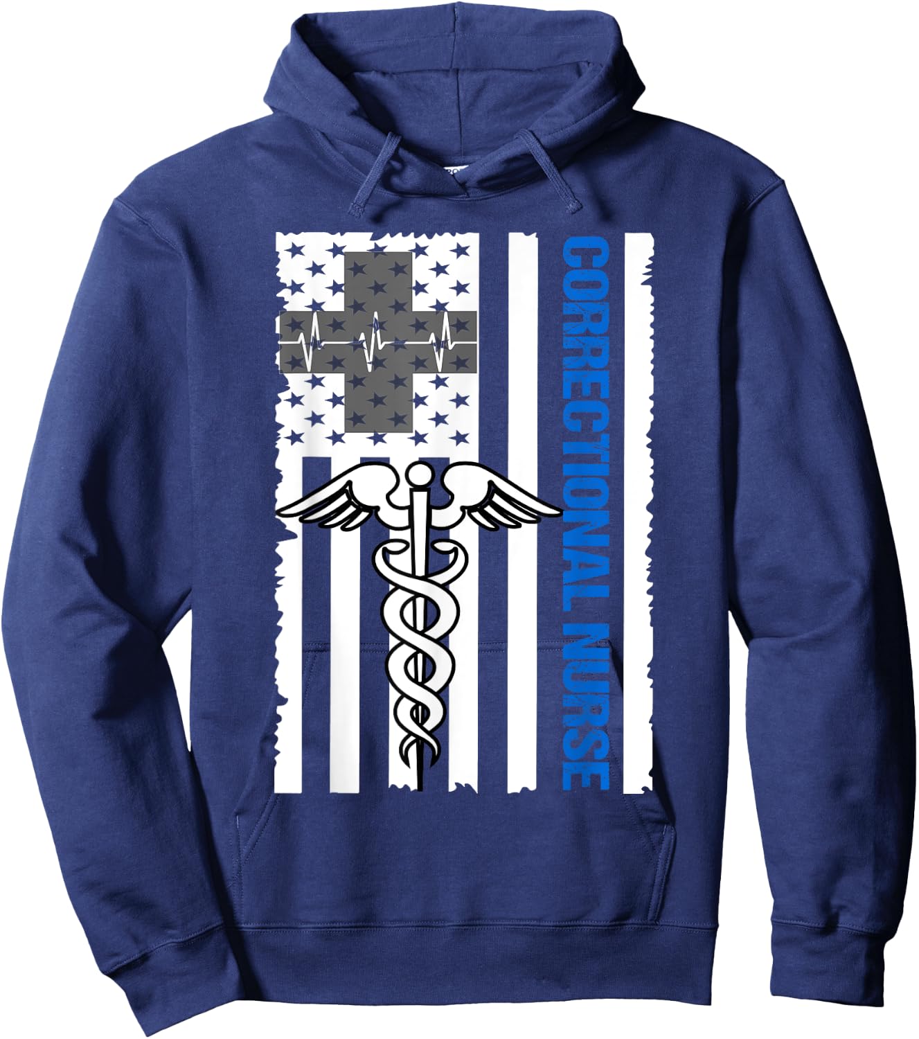 Correctional Nurse Shirt Hoodie - Hoodie | Navy