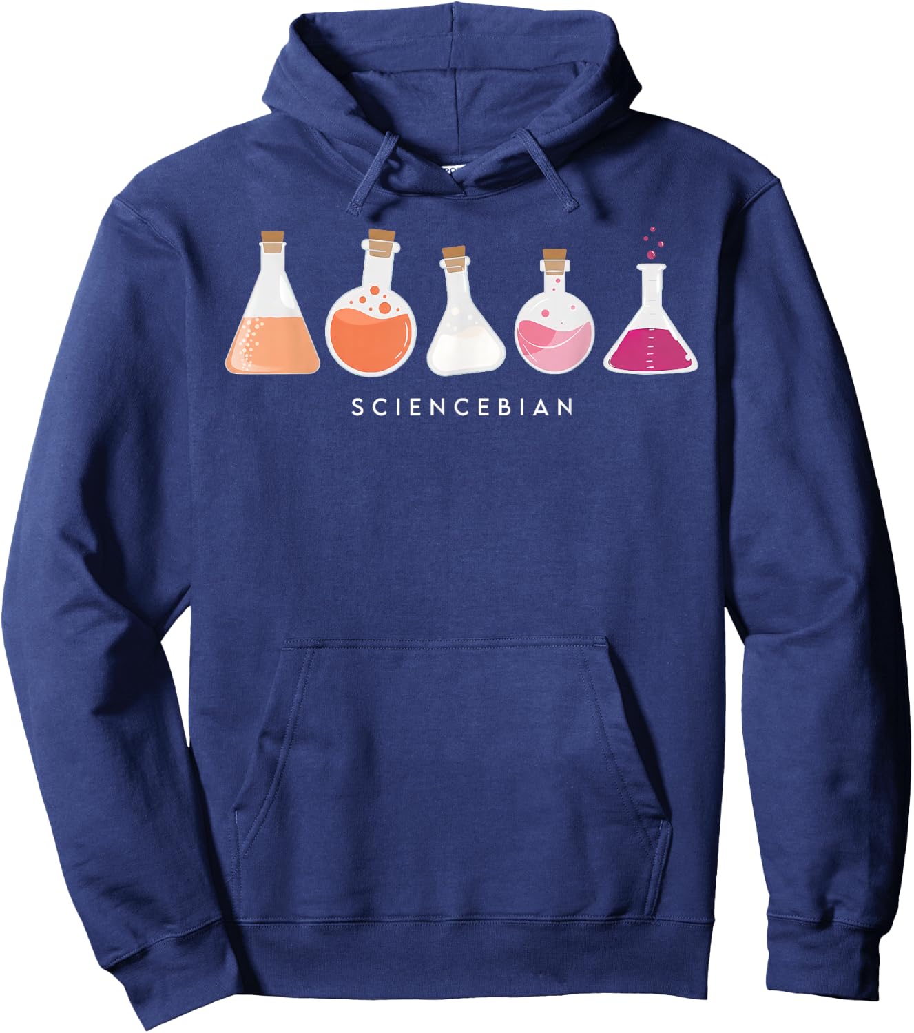 LGBT Beakers Chemistry Lab Scientist Lesbian Pride Teacher Hoodie - Hoodie | Navy