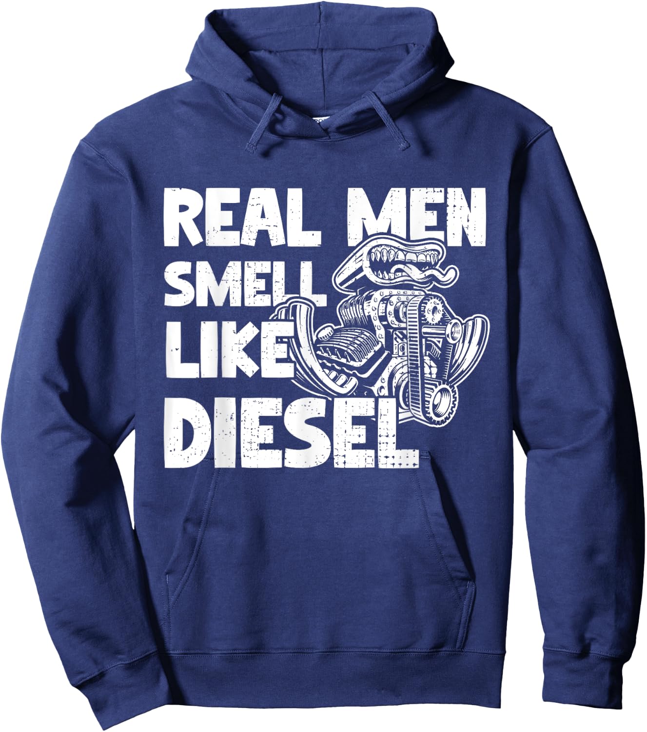 Real Men Smell Like Diesel, Funny Diesel Truck Gifts Hoodie - Hoodie | Navy