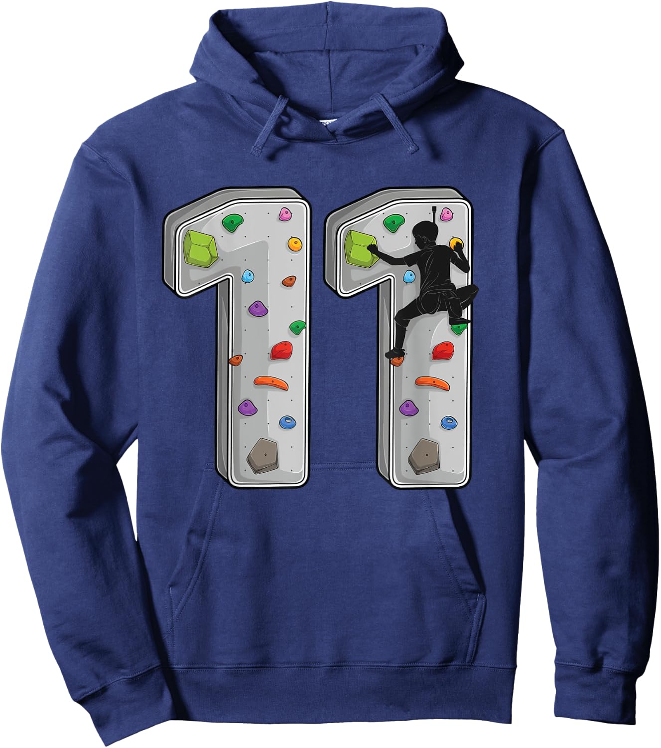 11 year old rock climbing 11th birthday Adventures Climber Hoodie - Hoodie | Navy