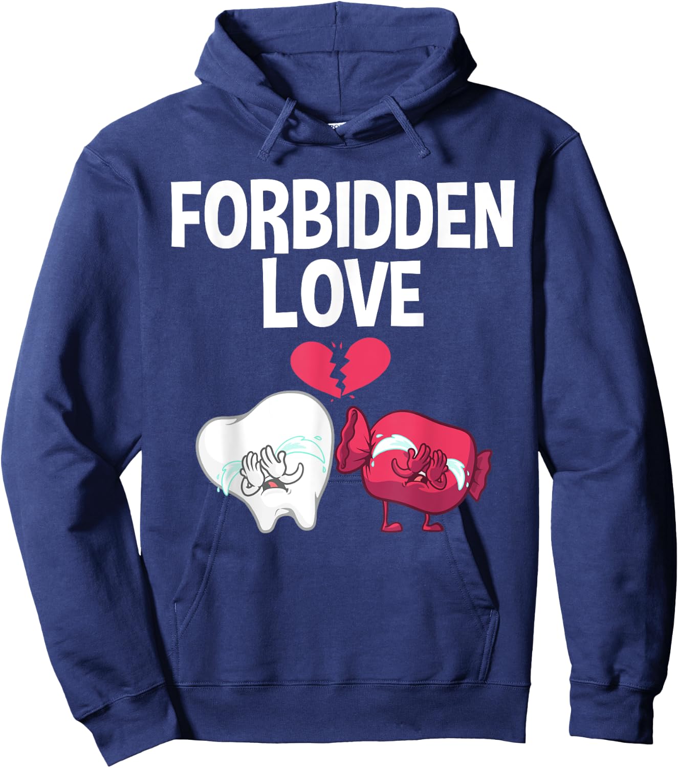Funny Dentistry Art Men Women Candy Tooth Dental Assistant Hoodie - Hoodie | Navy