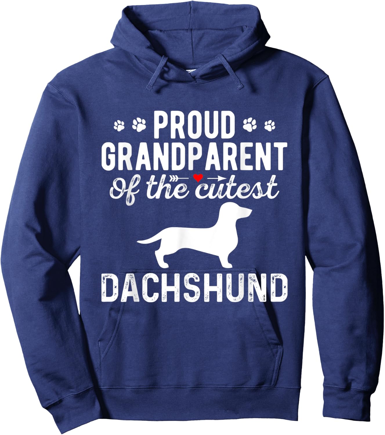 Proud Dachshund Grandparents Of The Cutest Dachshund Dog Women Hoodie - Hoodie | Navy