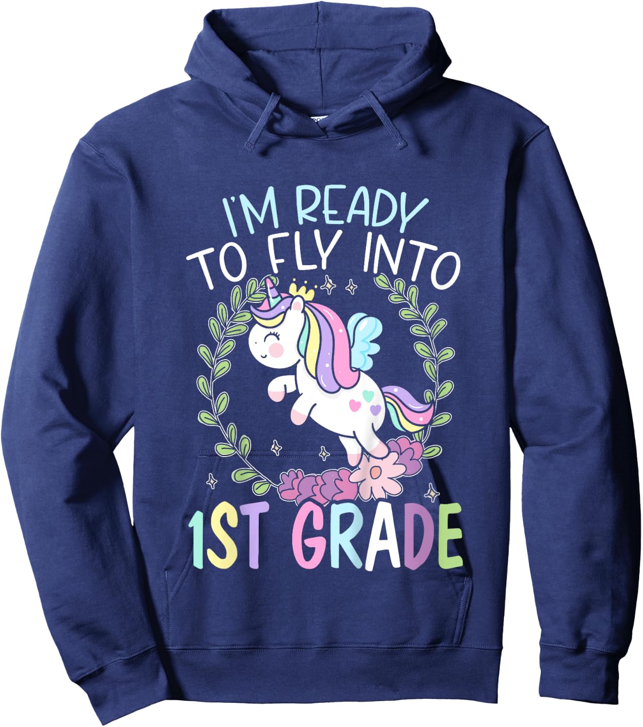 Kids I'm Ready To Fly Into 1st Grade First Day Of School Hoodie - Hoodie | Navy