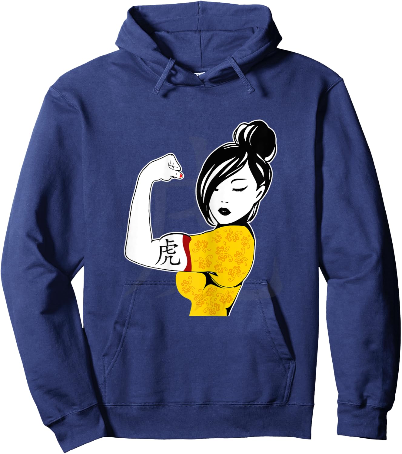 Chinese Woman - Tiger Tattoo Chinese New Year 2021 Hoodie - Hoodie | Navy