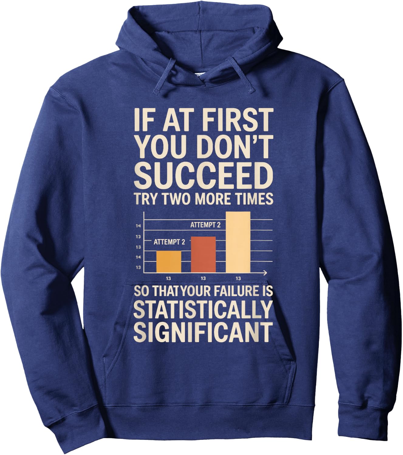 If At First You Don't Succeed Statistically Significant Hoodie - Hoodie | Navy