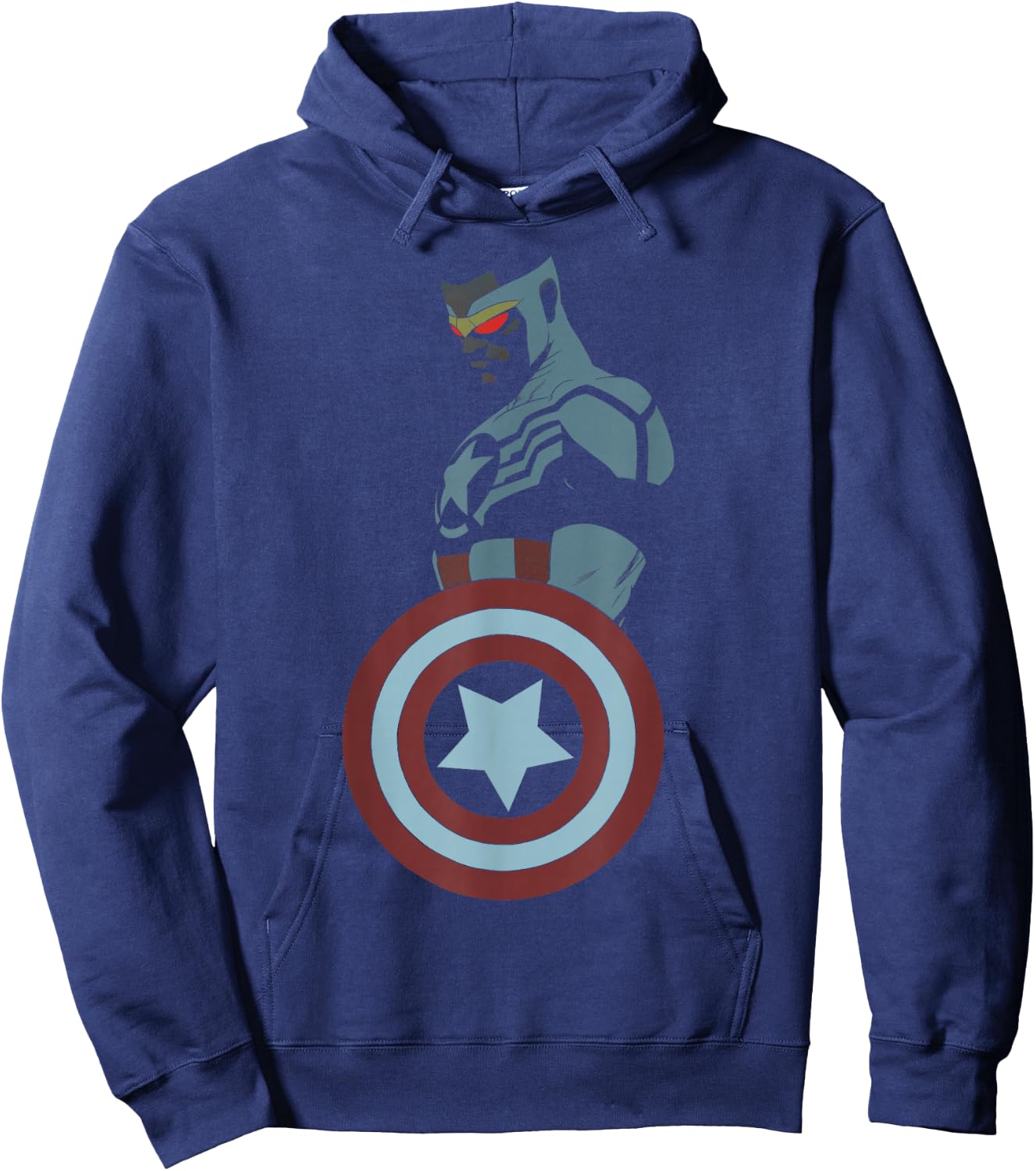 Marvel Avengers Sam Wilson Captain America Portrait Hoodie - Hoodie | Navy