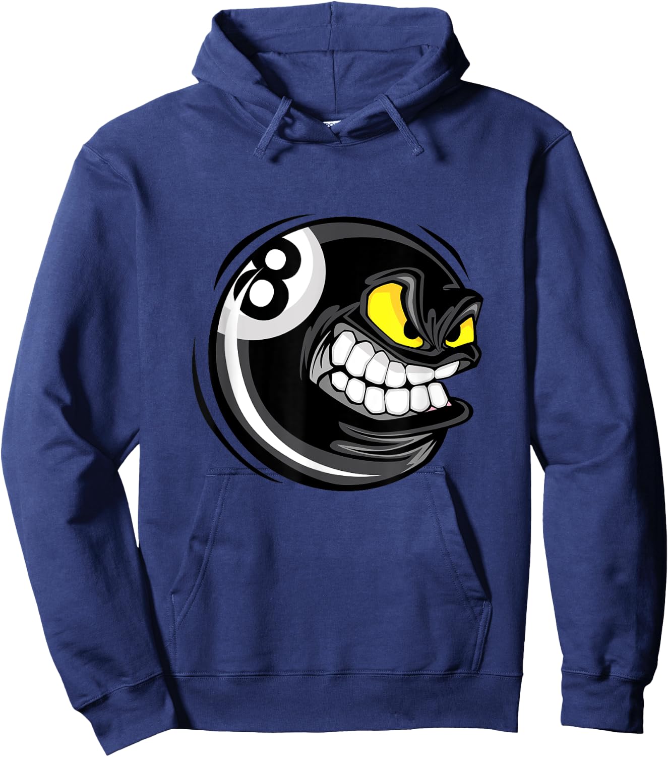 Enjoy Cool Pool Billiards Angry 8 Ball Graphic Designs Hoodie - Hoodie | Navy