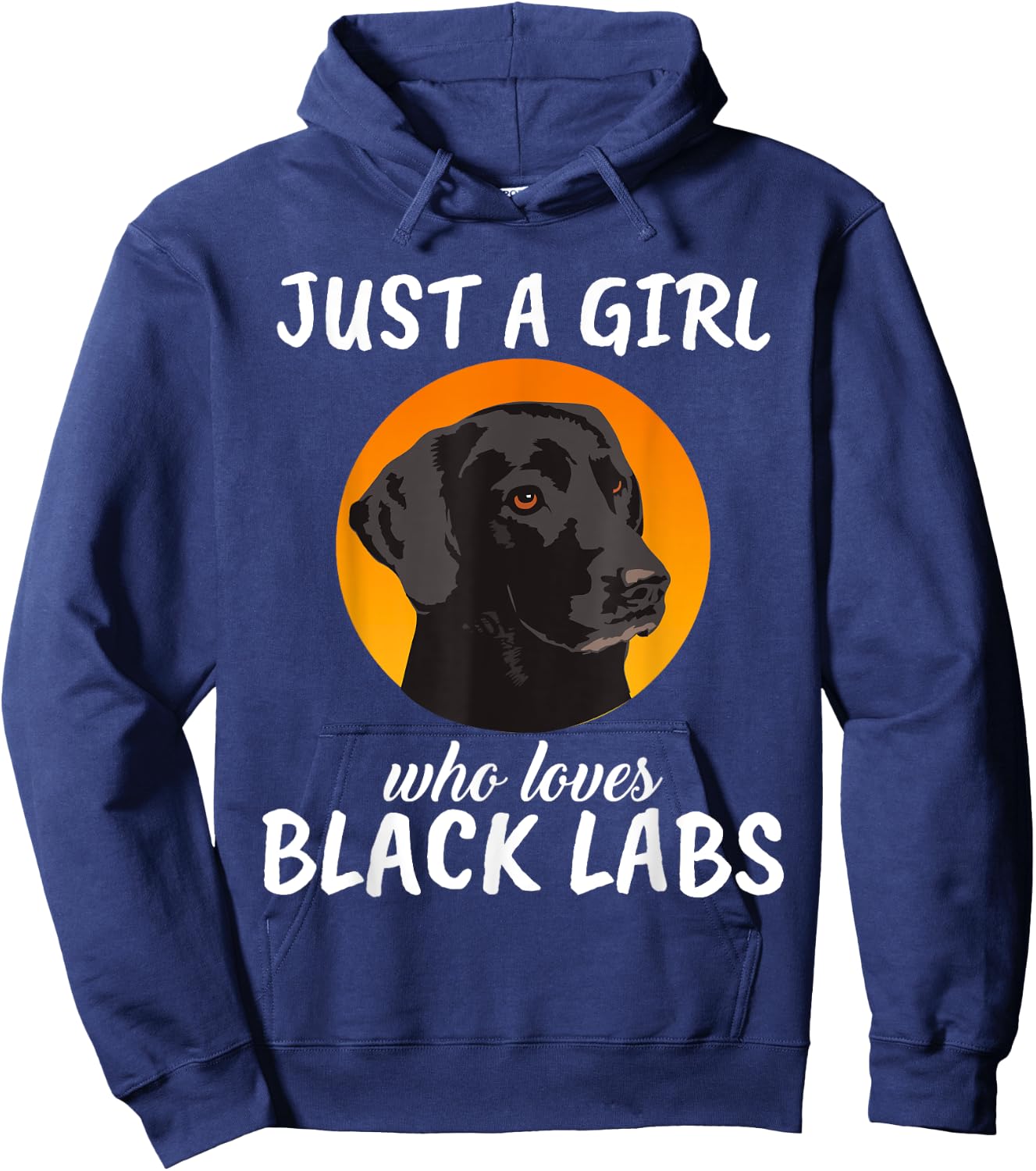 Just A Girl Who Loves Black Labs Clothes Gift Black Labrador Hoodie - Hoodie | Navy