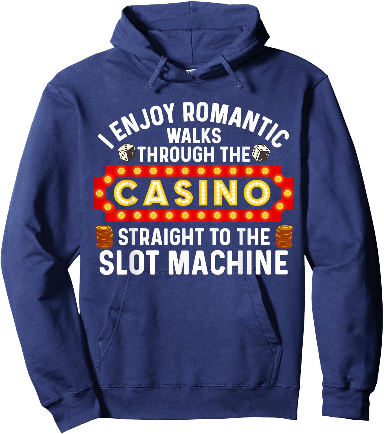 Funny Casino Designs Women Gambling Pun Game Lovers Hoodie - Hoodie | Navy