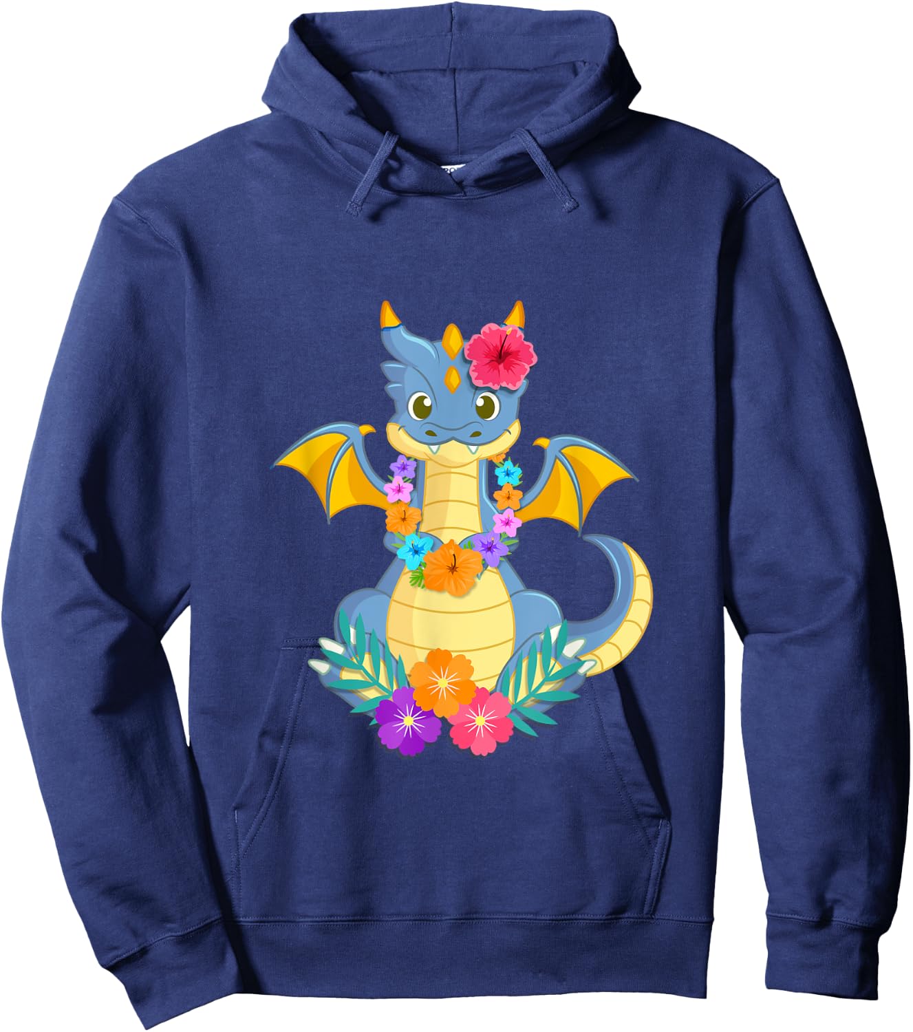 Hawaii Dragon Lei Hoodie - Hoodie | Navy