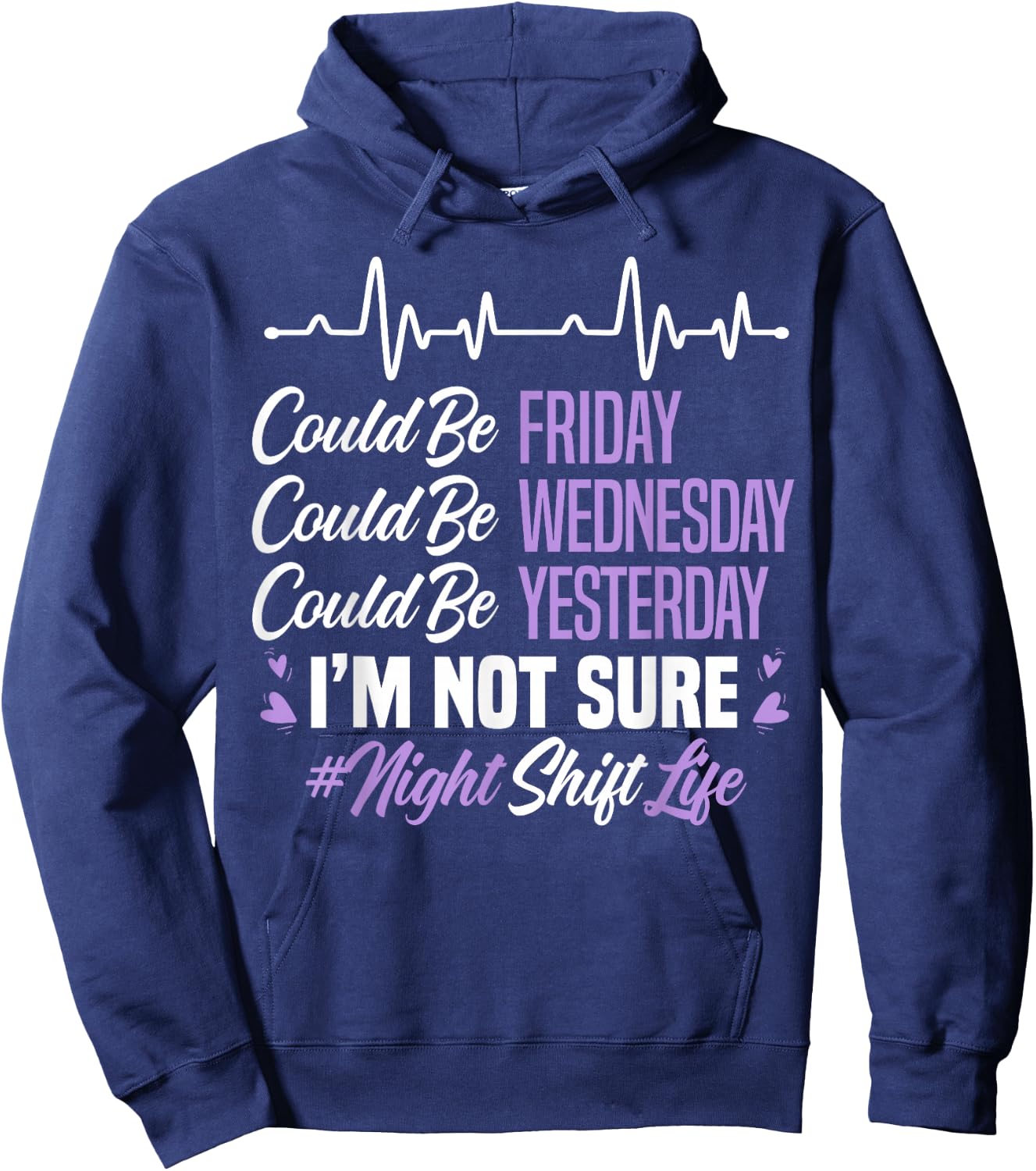 Night Shift Life Graveyard Shift Worker Employee Hoodie - Hoodie | Navy