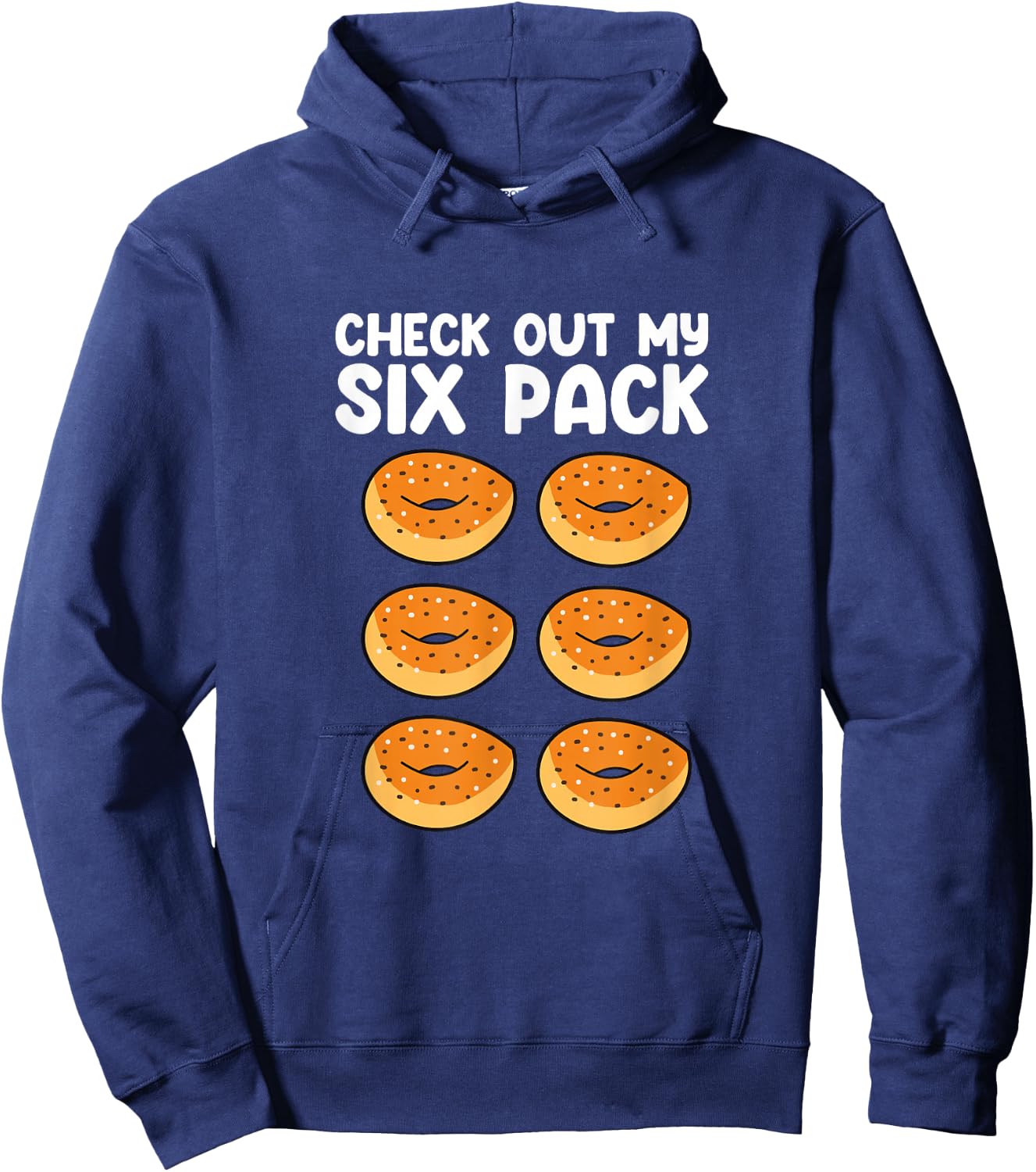 Check Out My Sixpack Bagels Funny Bagel Lover Baking Hoodie - Hoodie | Navy