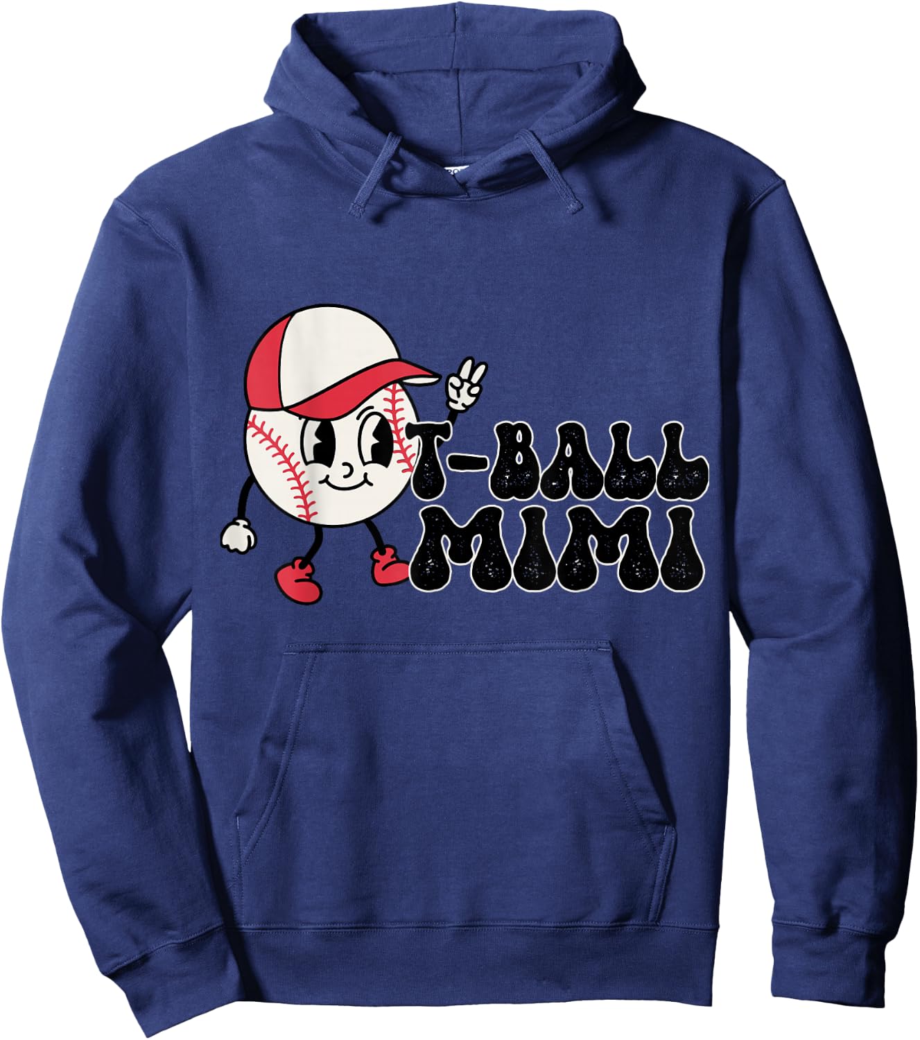 T-ball T Ball Mimi Cartoon Ball Vintage Cute Trendy Hoodie - Hoodie | Navy