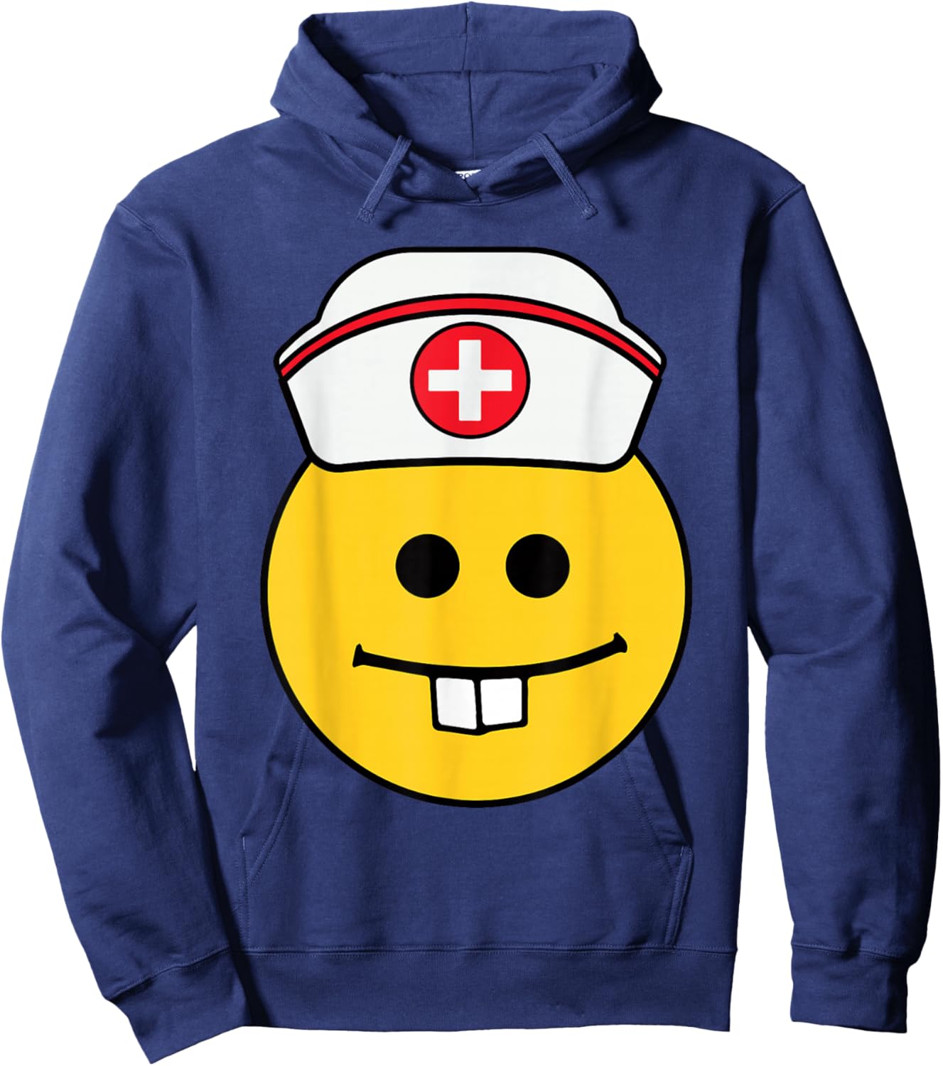 Emoticon face Gift Nurses Hoodie - Hoodie | Navy