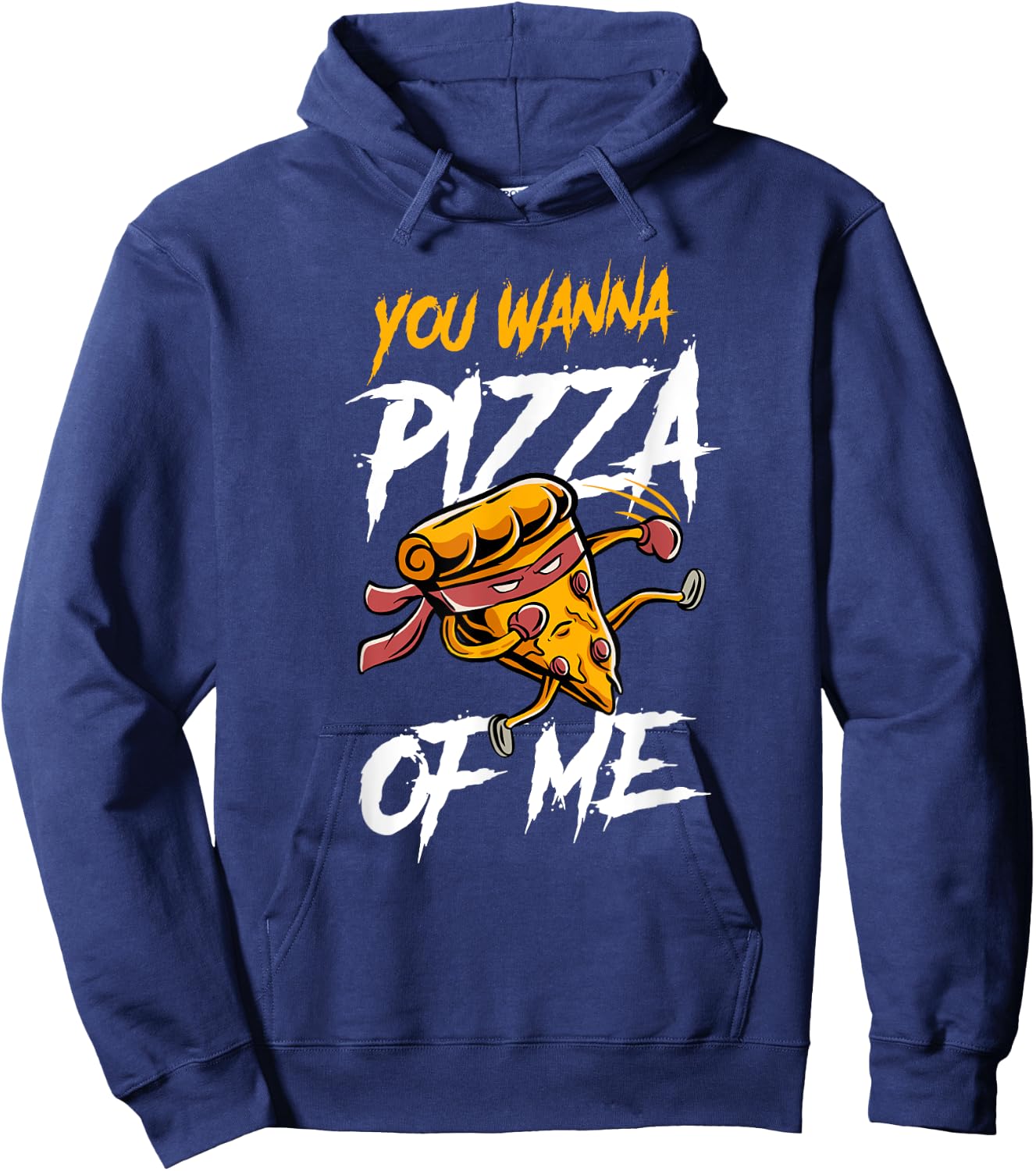 You Wanna Pizza Me Slice Pun Hoodie - Hoodie | Navy