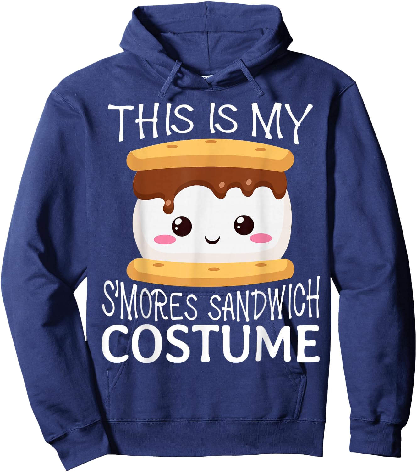 Smores Sandwich Big Camping Kawaii Halloween Group Costume Hoodie - Hoodie | Navy