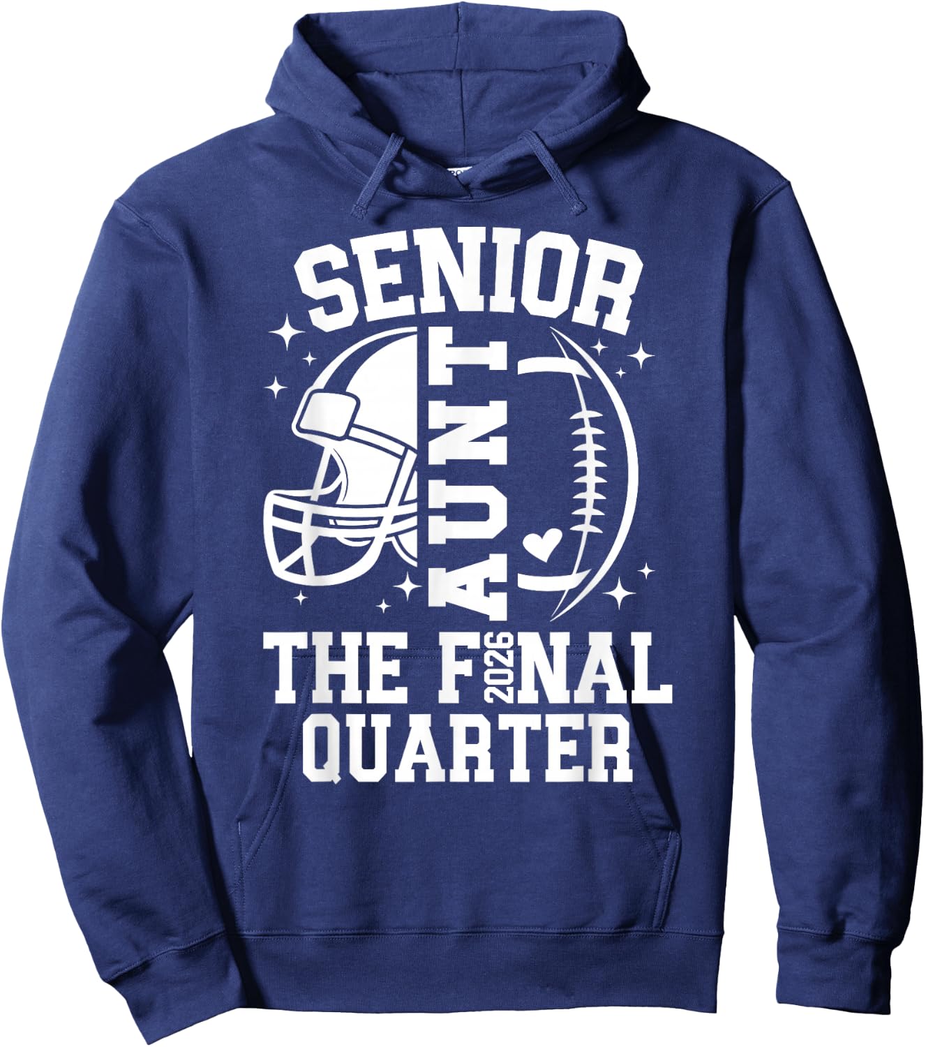 Football Senior Aunt 2026 Football Senior Auntie Hoodie - Hoodie | Navy