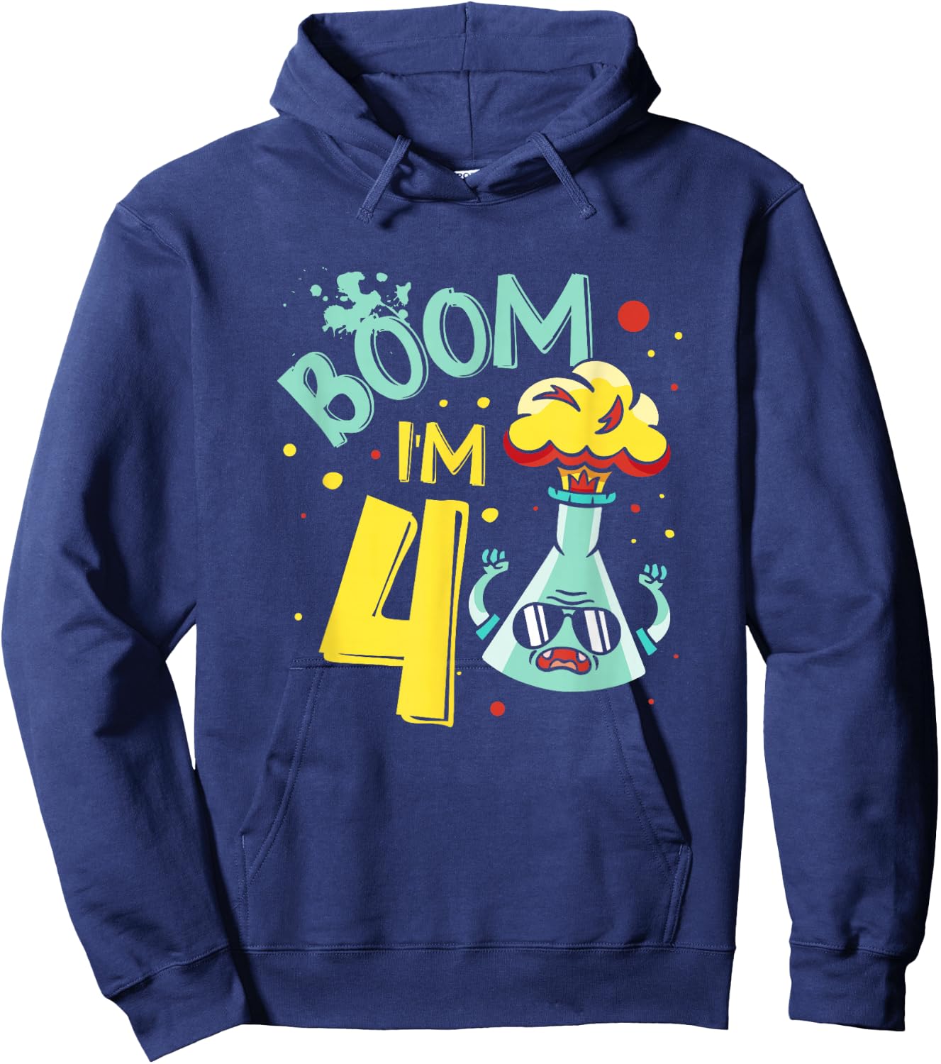 I'm 4 Science Lover Future Scientist Happy Birthday Hoodie - Hoodie | Navy