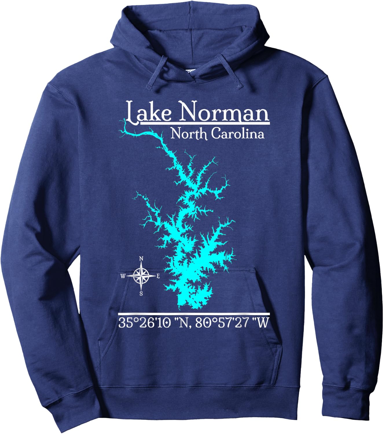 Lake Norman, North Carolina Hoodie - Hoodie | Navy