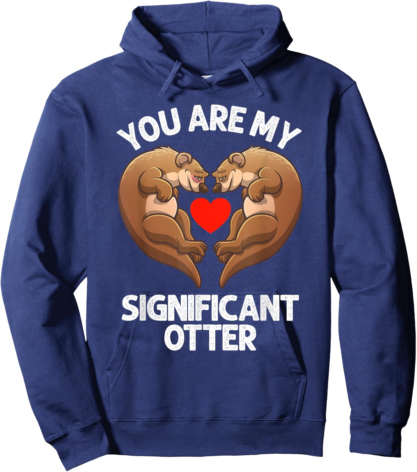 Cute Otter Design Women Sea Otter Wildlife Animal Hoodie - Hoodie | Navy