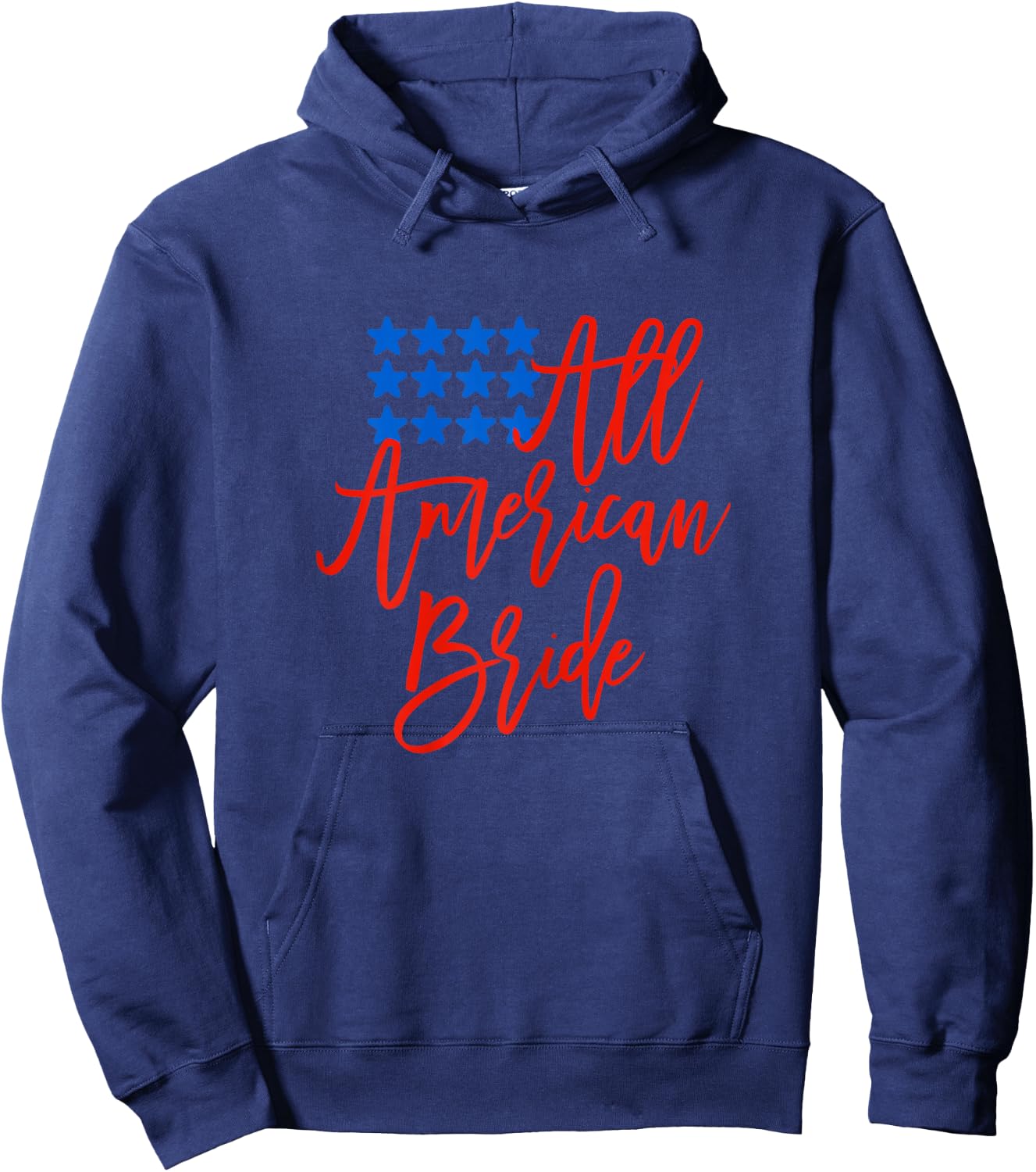 4th of July All American Bride To Be Flag Future Mrs Hoodie - Hoodie | Navy
