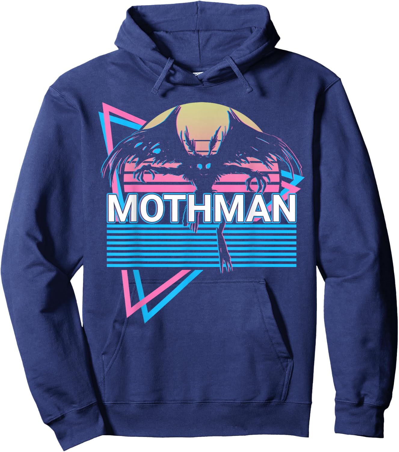 Mothman Cryptozoology Retro Kryptide Hoodie - Hoodie | Navy