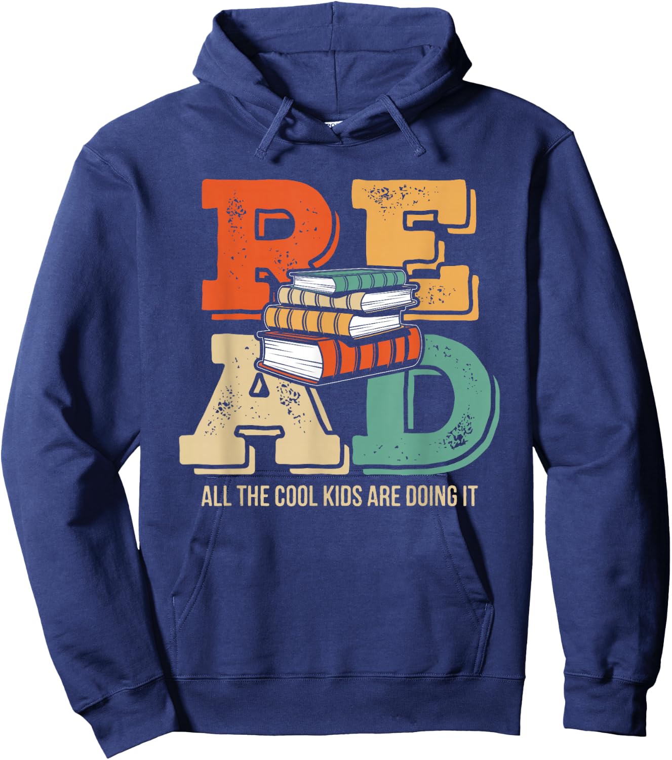 Read - All The Cool Kids Are Doing It - Reading Teacher Hoodie - Hoodie | Navy