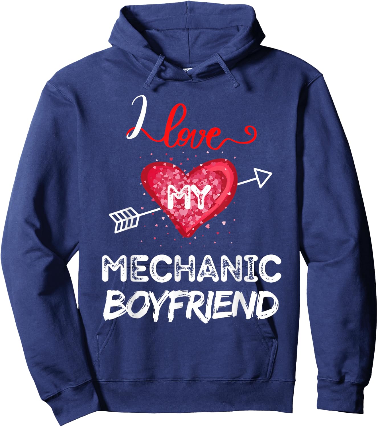 I love My Mechanic Boyfriend Hoodie - Hoodie | Navy
