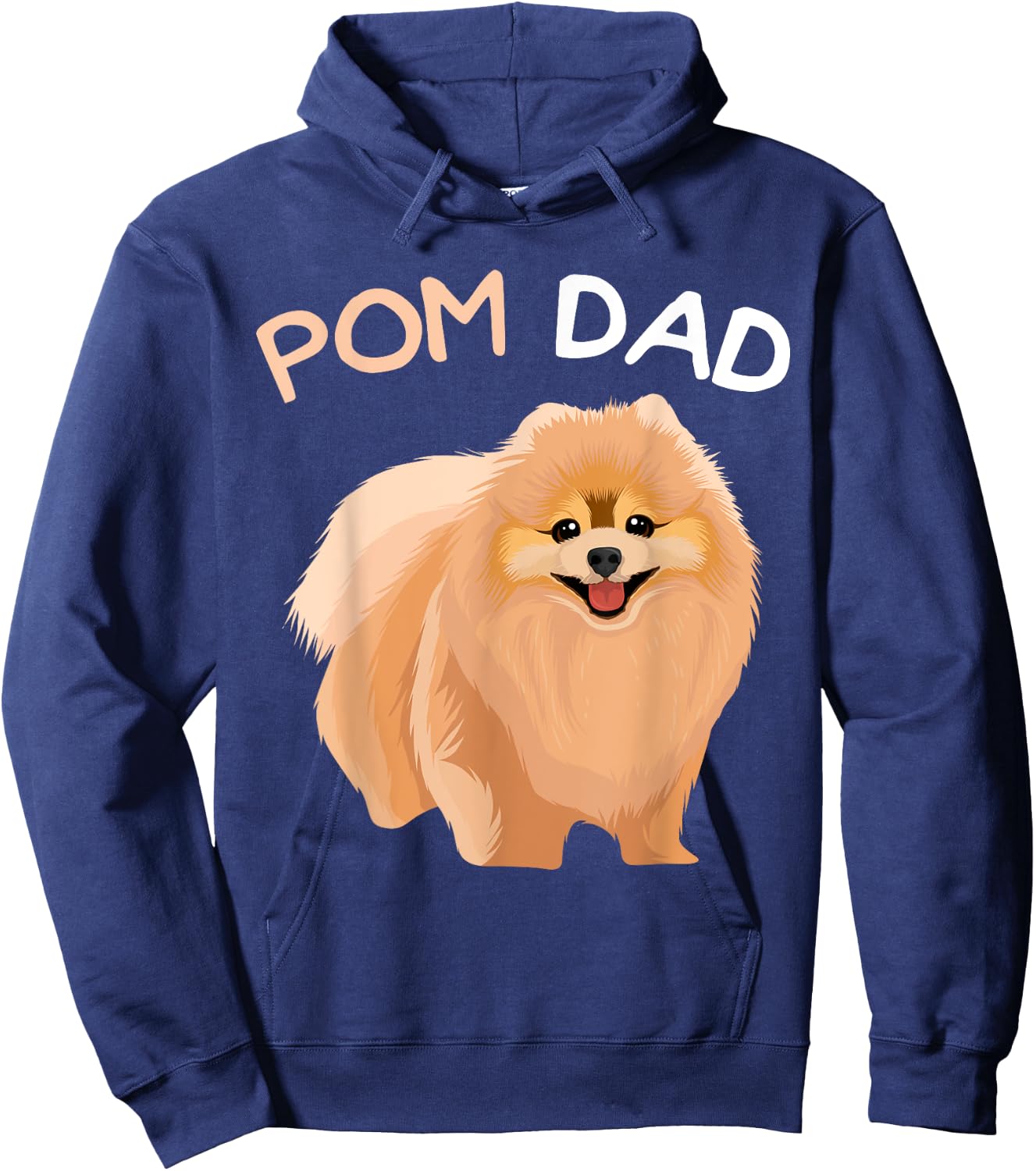 Pomeranian Pom Dad Dog Father Hoodie - Hoodie | Navy