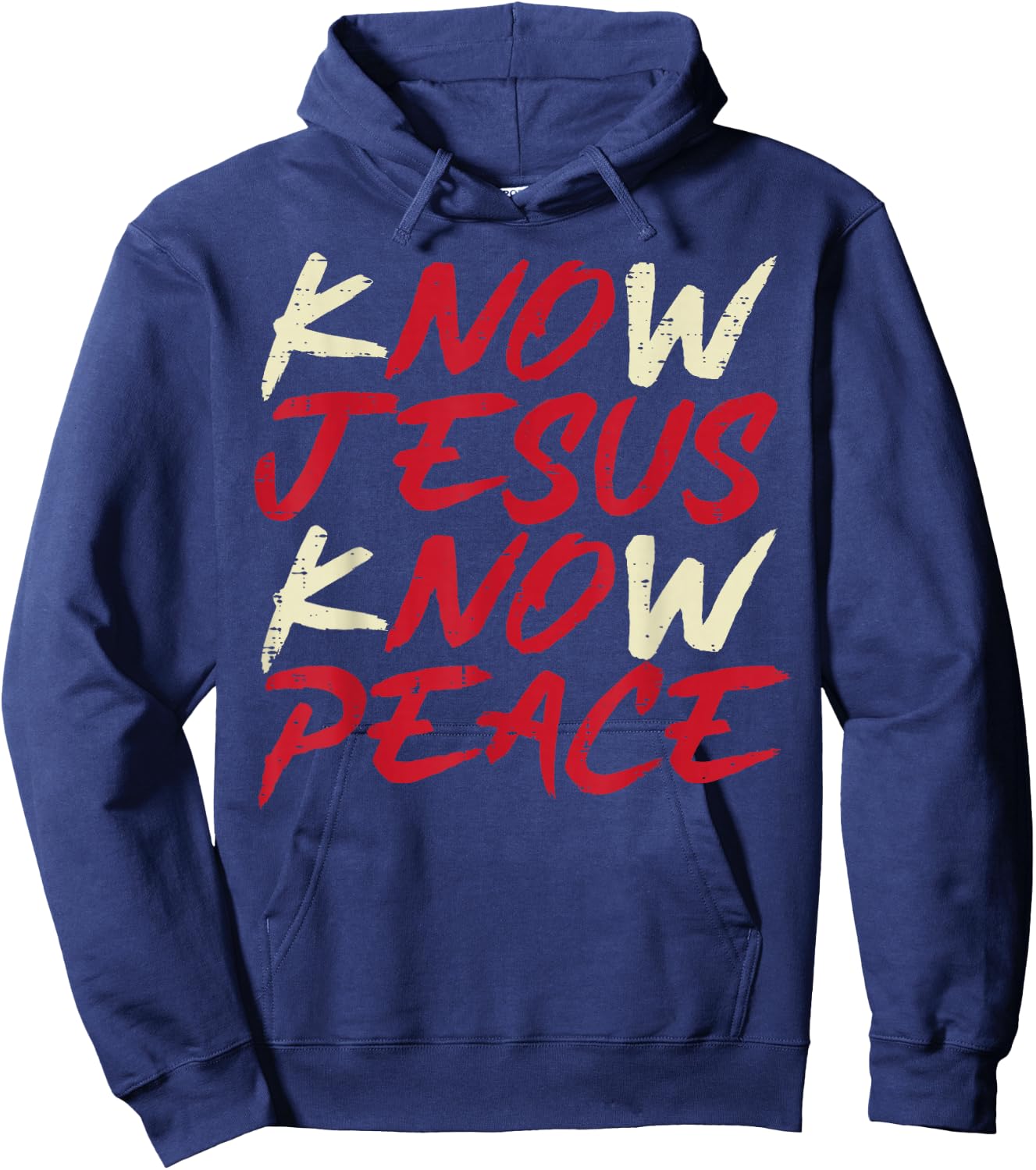 Know Jesus Know Peace God Faith Christian Men Women Kids Hoodie - Hoodie | Navy