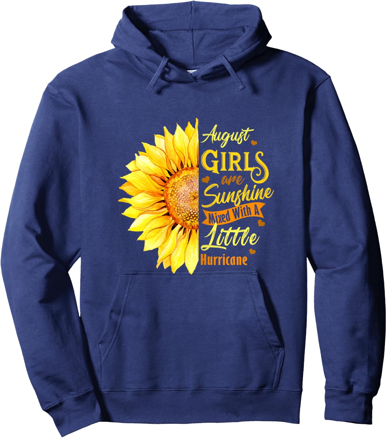 August Girls Are Sunshine Mixed Little Hurricane Hoodie - Hoodie | Navy