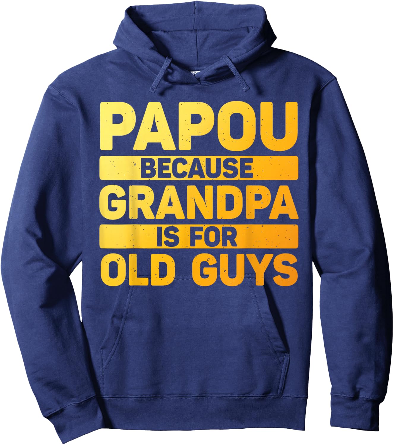 Papou Design For Grandpa From Grandkids Father's Day Papou Hoodie - Hoodie | Navy