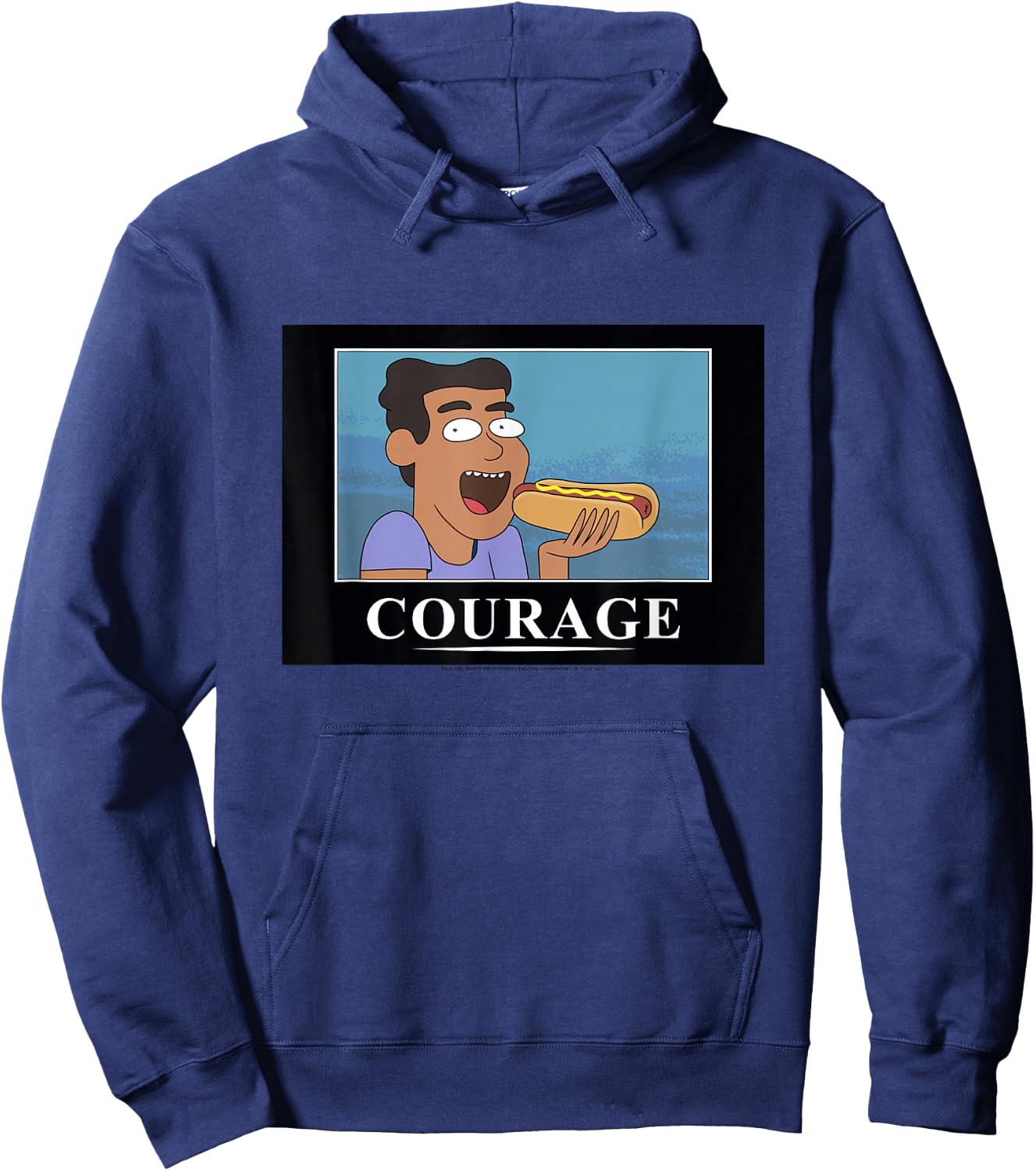 Rick and Morty Courage Poster Hoodie - Hoodie | Navy