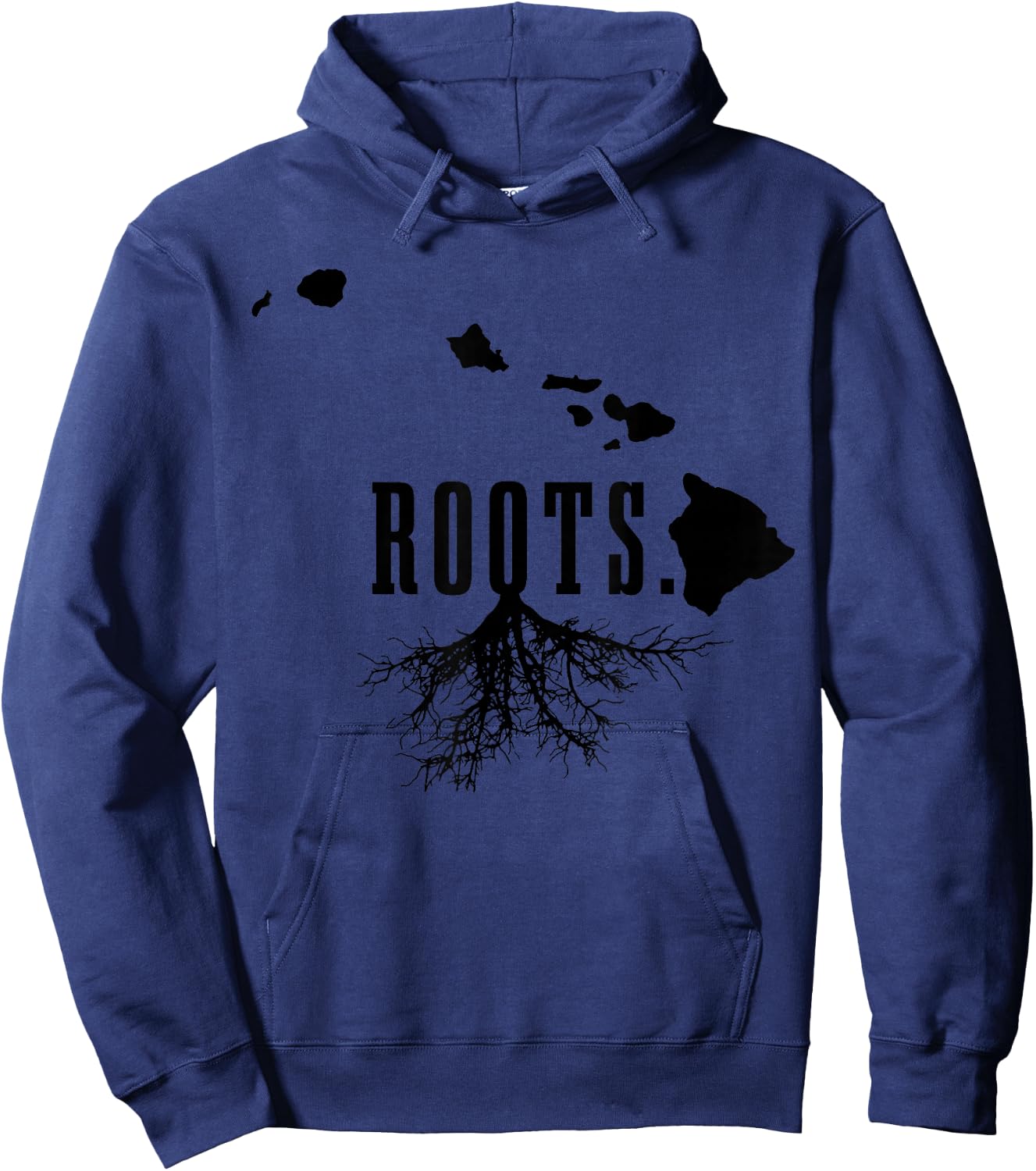 Hawaiian Island Map - Hawaiian Roots - Vintage Design Hoodie - Hoodie | Navy