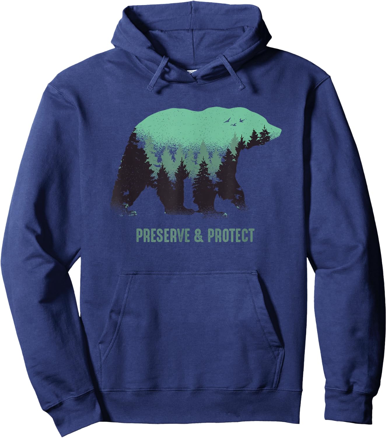 Preserve & Protect Vintage National Park Bear Hoodie - Hoodie | Navy