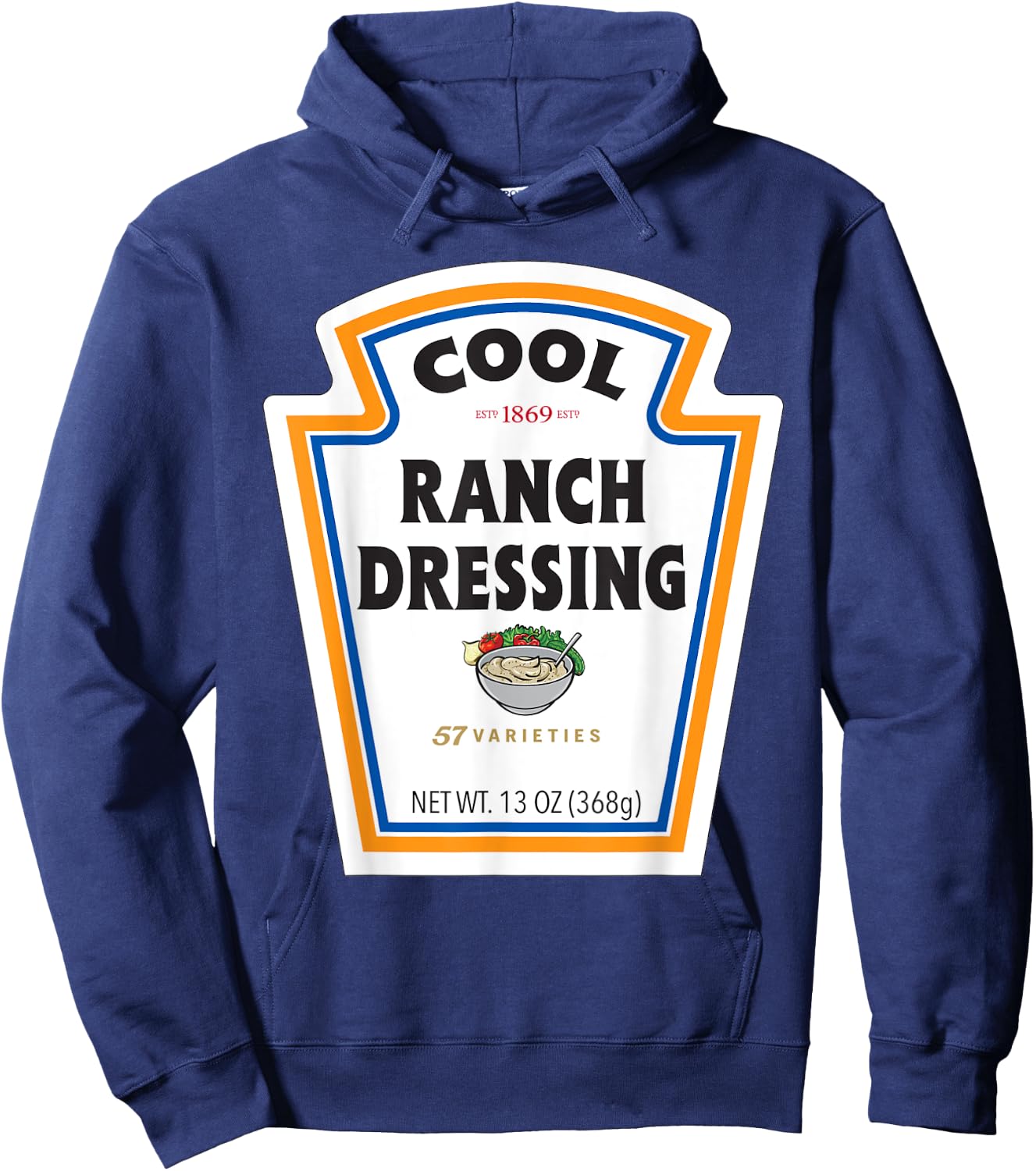 Cool Ranch Dressing Bottle Label Funny Halloween Costume Hoodie - Hoodie | Navy