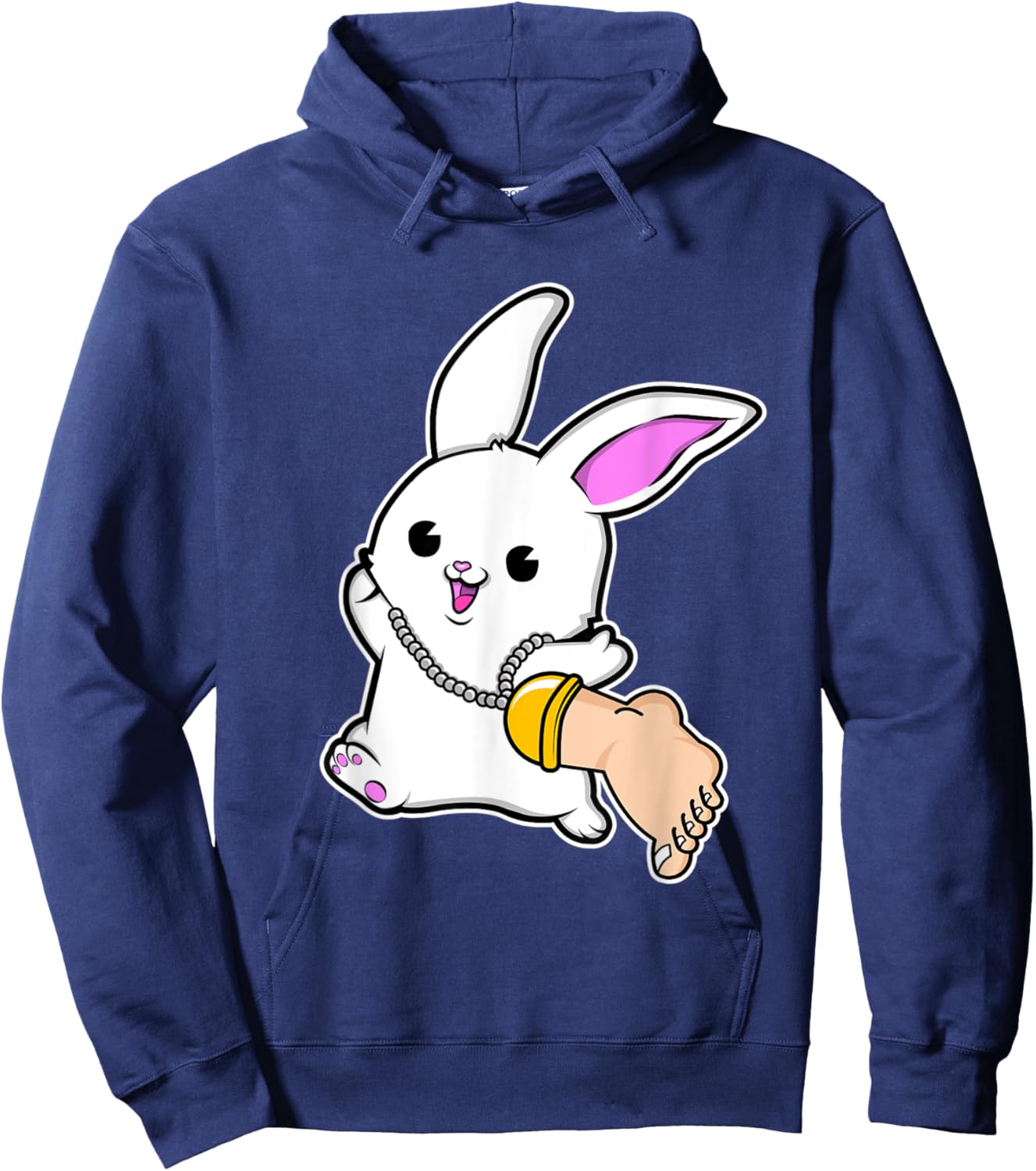Funny Lucky Rabbits Foot Pun Bunny Lucky Charm Hoodie - Hoodie | Navy