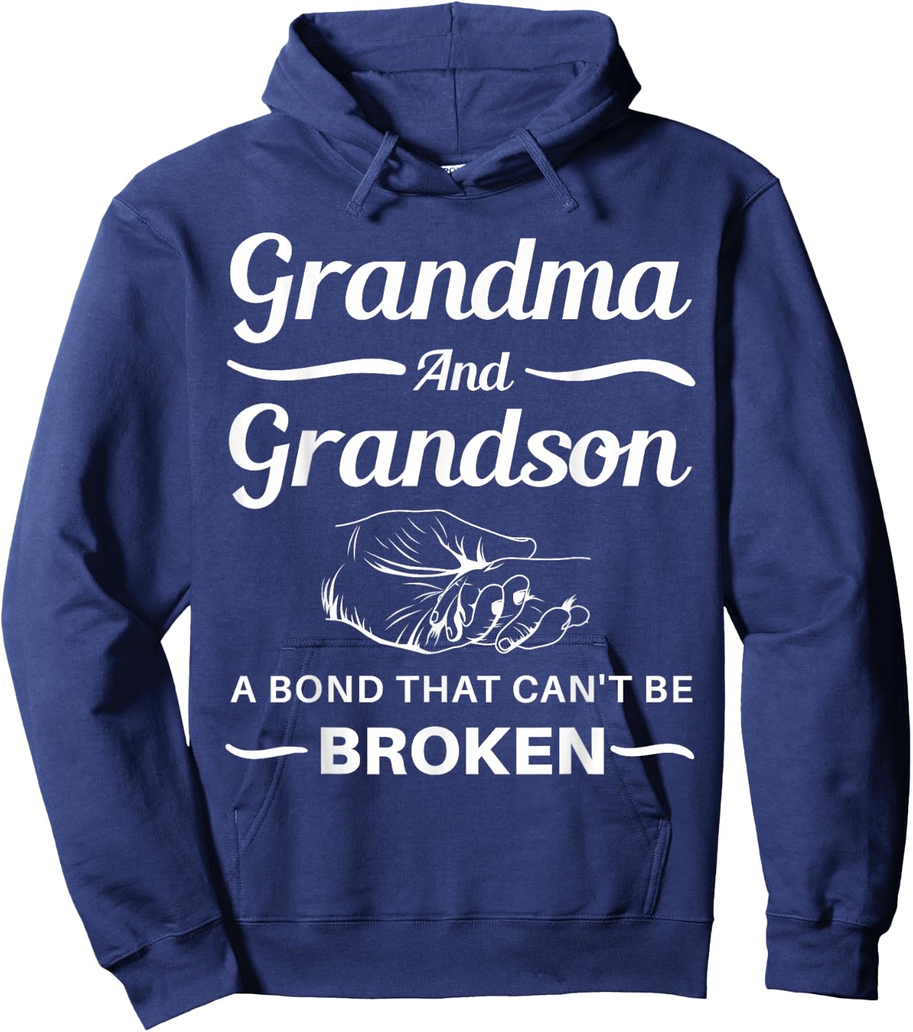 Grandma and Grandson A Bond That Can't Be Broken Hoodie - Hoodie | Navy