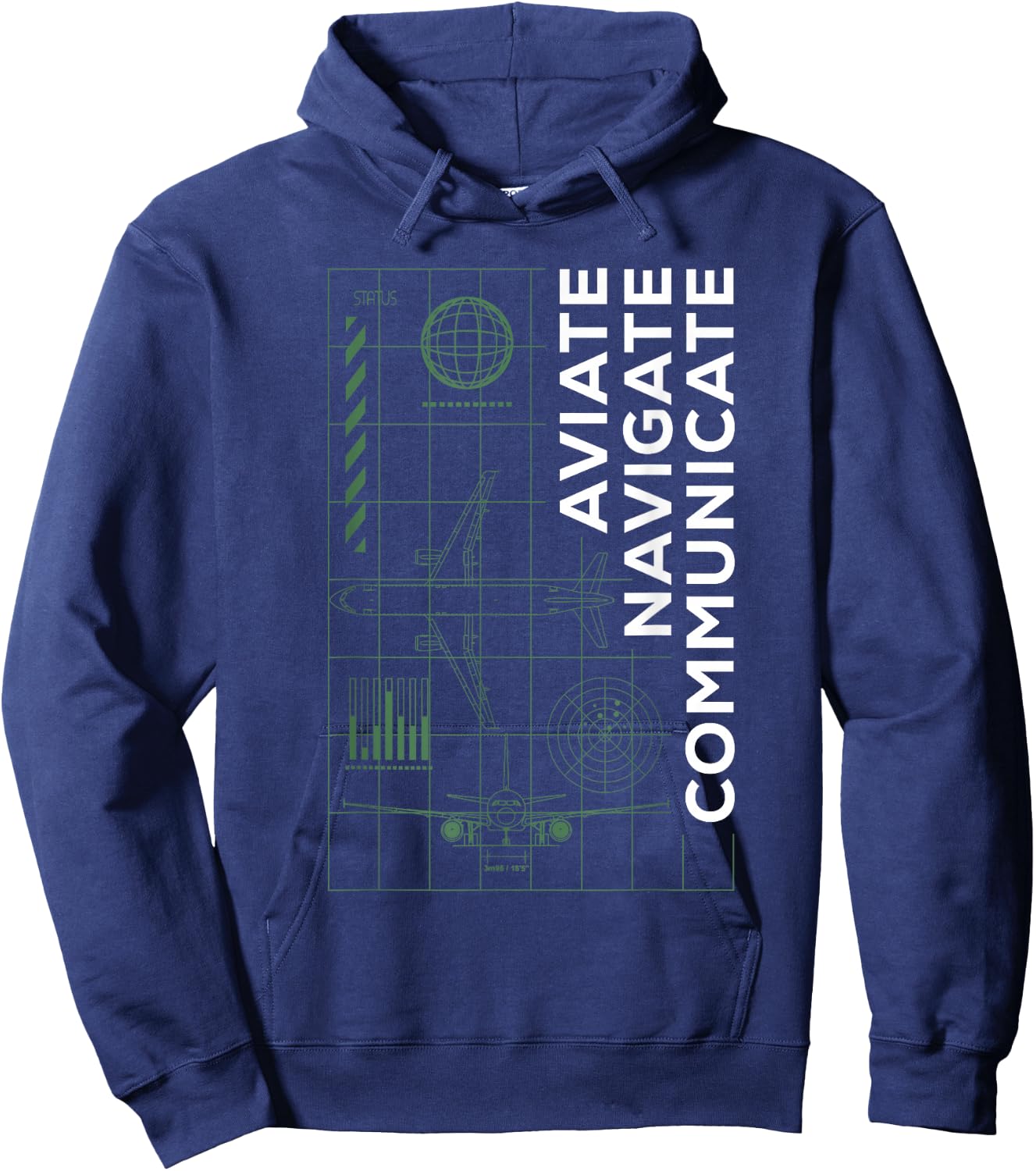 Pilot Aviate Navigate Communicate Aviation Hoodie - Hoodie | Navy