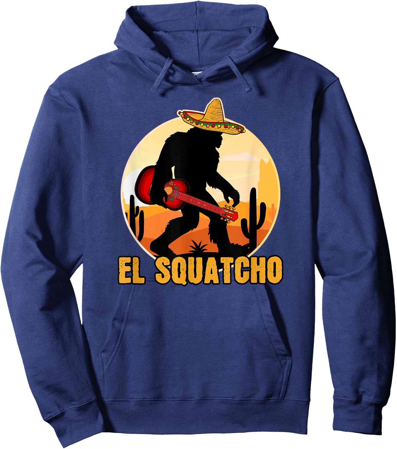 El Squatcho Mexican Cinco de Mayo Sasquatch Hoodie - Hoodie | Navy
