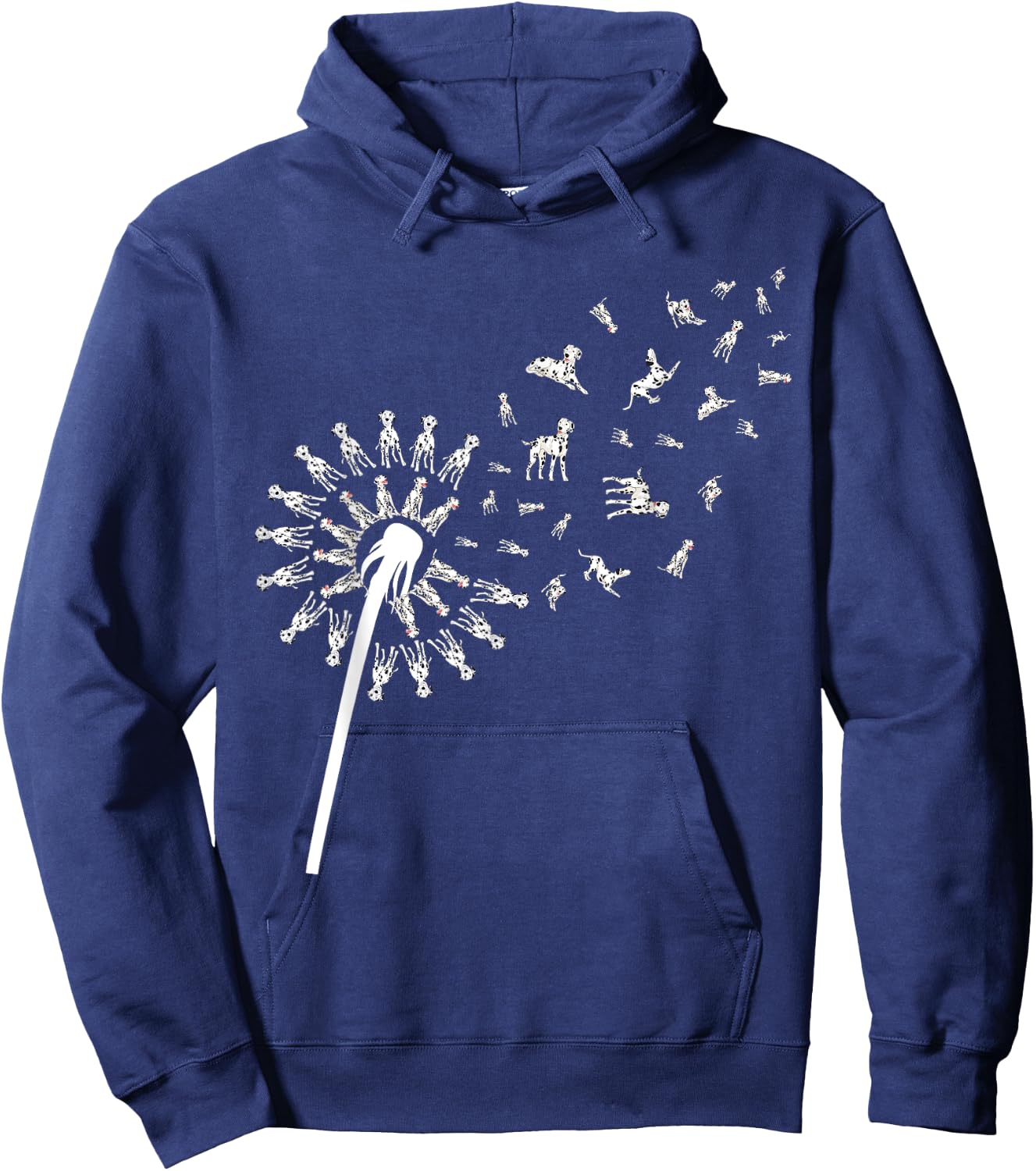 Dandelion Animal Pet Dog Owner Dog Lover Floral Dalmatian Men Women Girls Kids Hoodie - Hoodie | Navy