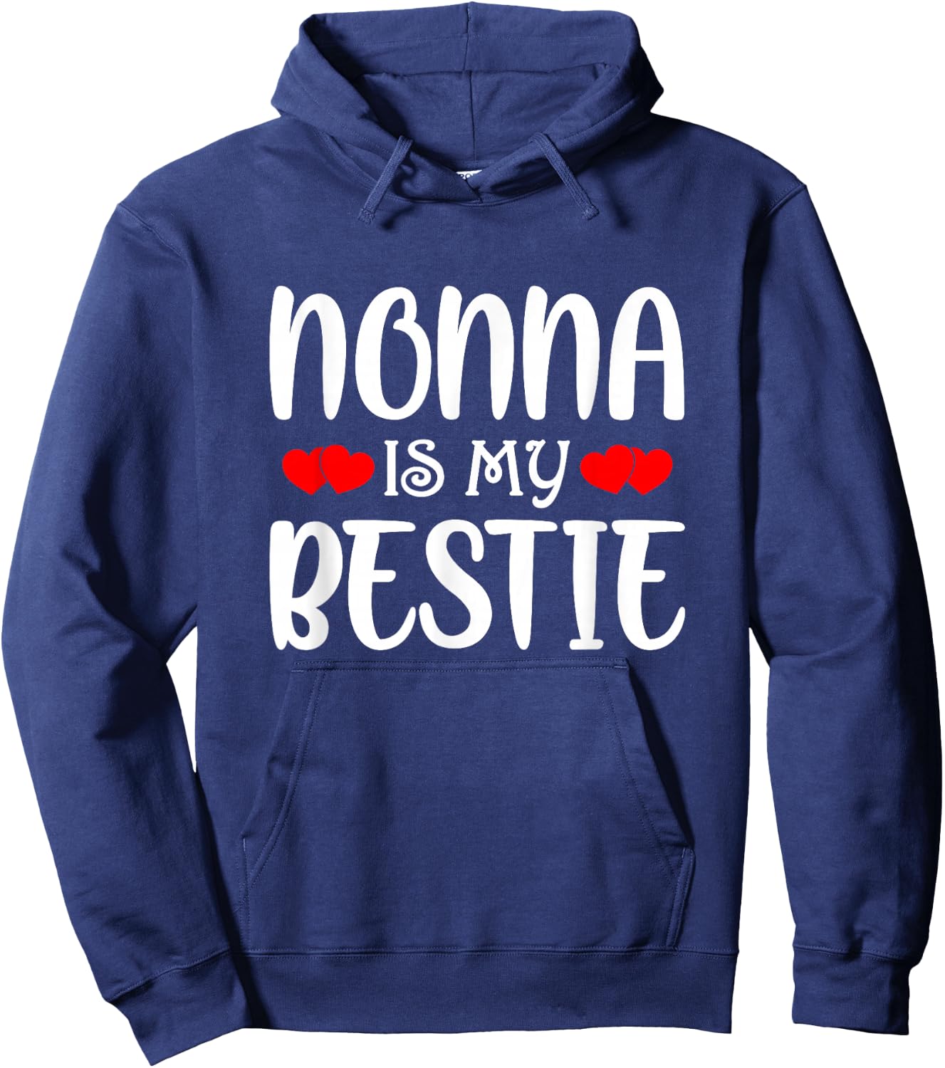 Nonna Is My Bestie Toddler Design from Grandma Grandpa Hoodie - Hoodie | Navy