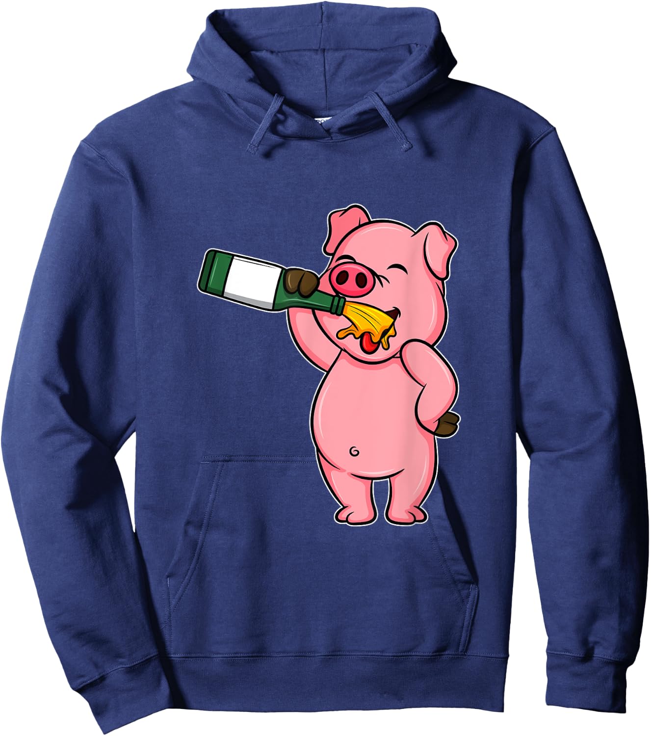 Funny Beer Day Pig Shirt I Alcohol Drink Party Wine Hoodie - Hoodie | Navy