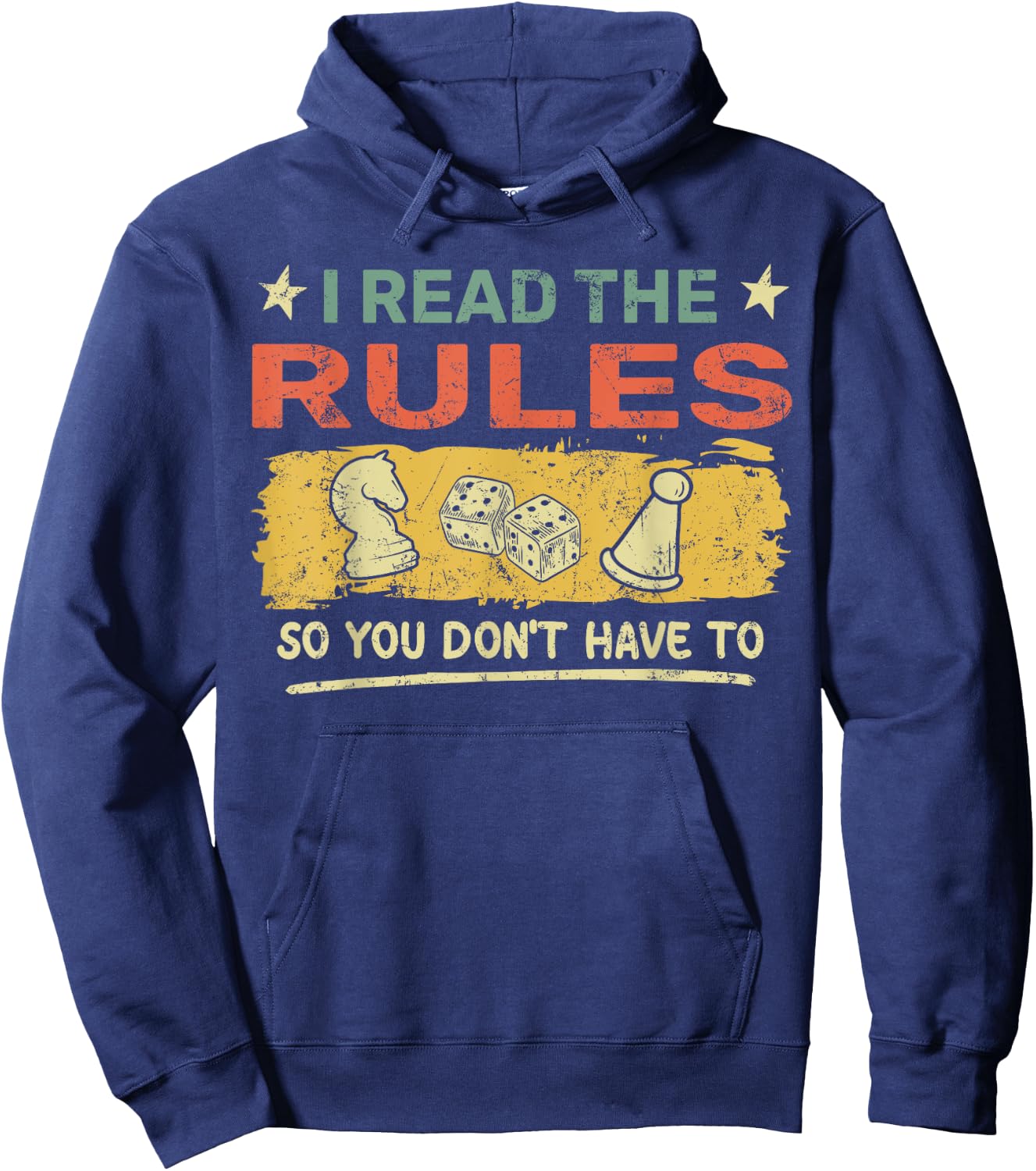 I Read The Rules So You Don't Have To, Funny Vintage Hoodie - Hoodie | Navy