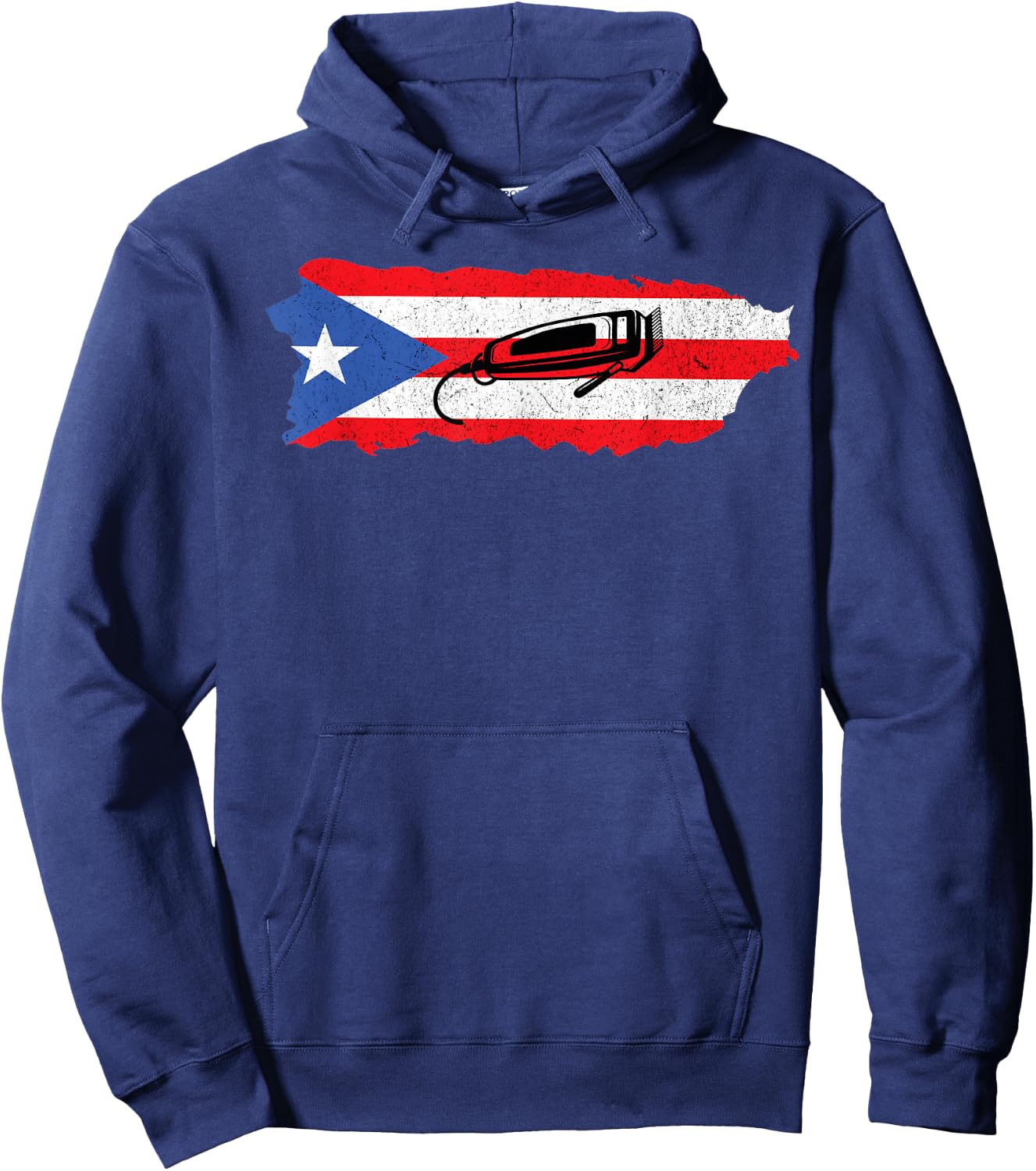 Barber Clippers Fade Haircut Barbershop Stylist from Puerto Rico Hoodie - Hoodie | Navy